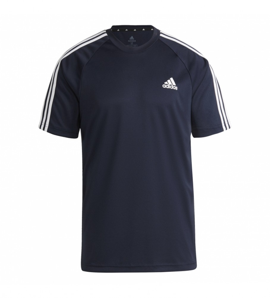 adidas T-shirt Sereno 3 strisce blu navy