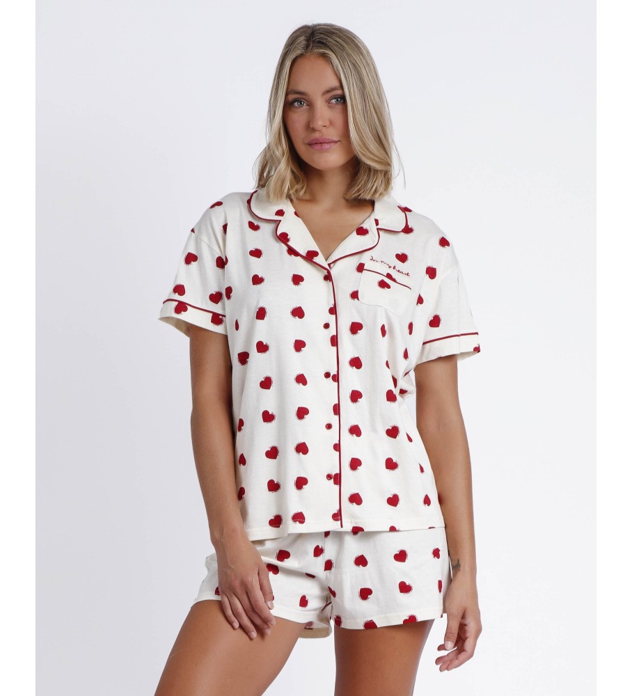 Ensemble de pyjama personnalisé à manches courtes et à pois