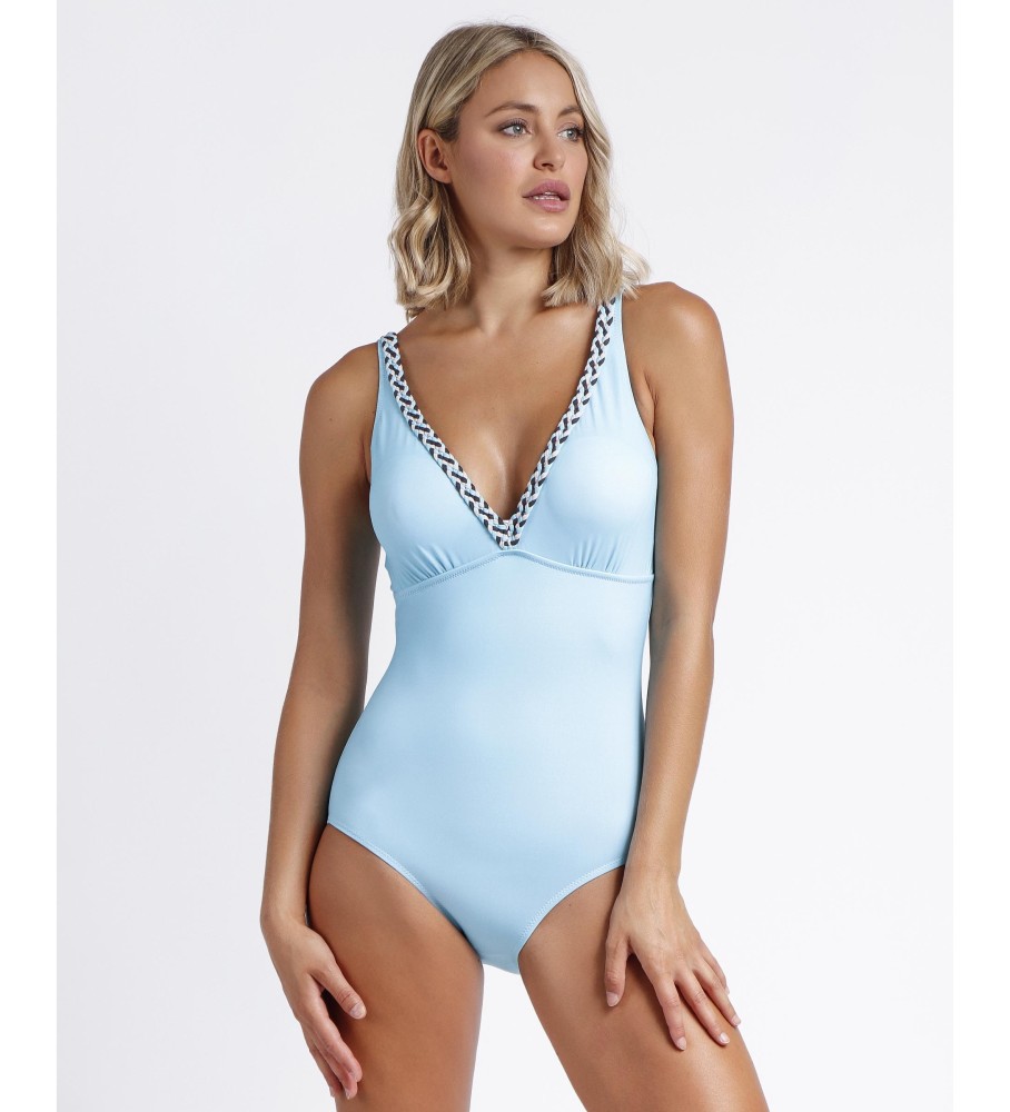 Admas Oriental Cup swimming costume turquoise - ESD Store fashion, footwear  and accessories - best brands shoes and designer shoes