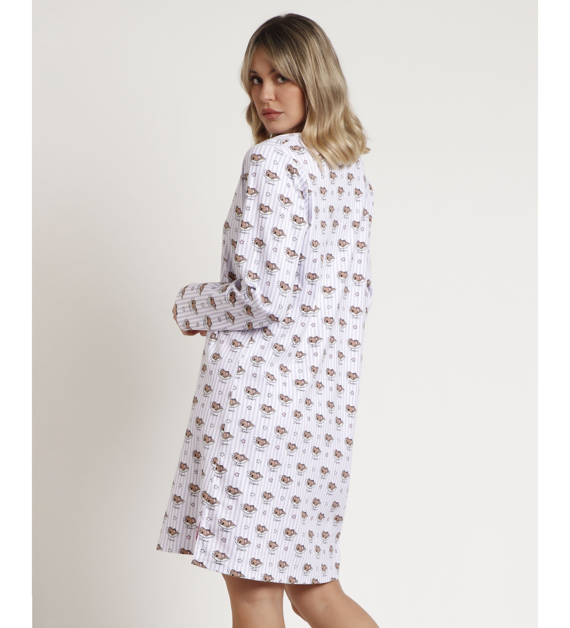 Admas Camisola Manga Larga All You Need Is Sleep blanco