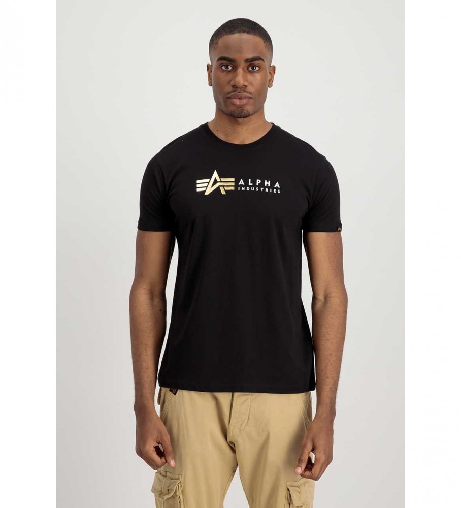 ALPHA INDUSTRIES Alpha Label T-shirt - footwear black ESD Store - shoes brands best and shoes designer and accessories fashion