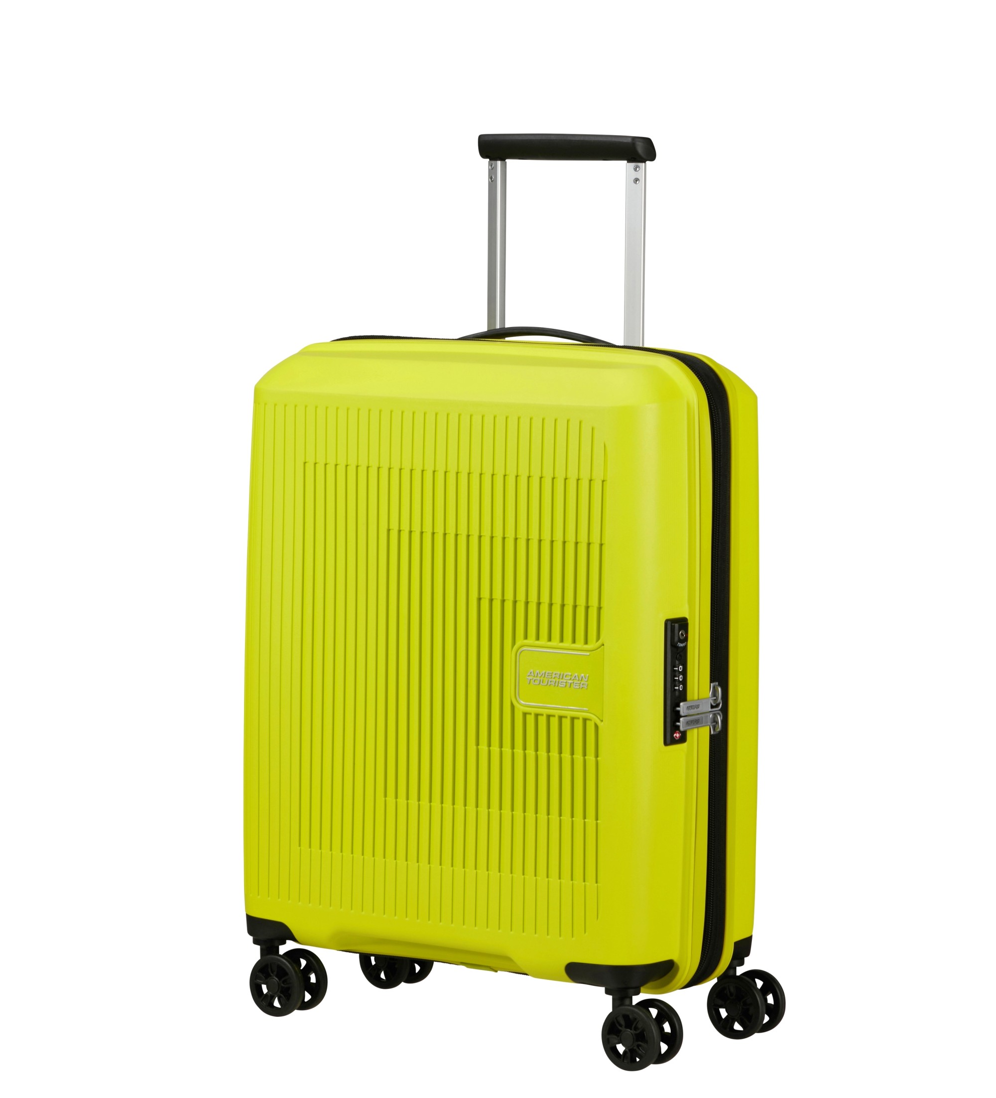 American Tourister Valigia da cabina rigida espandibile Aerostep con capacità fino a 40 L verde