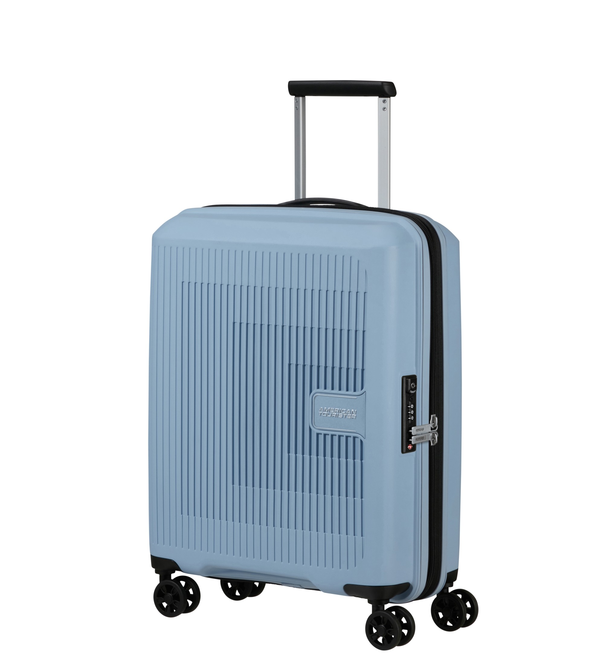 American Tourister Aerostep kabinski kovček s prostornino do 40 L, tog, razširljiv, modre barve