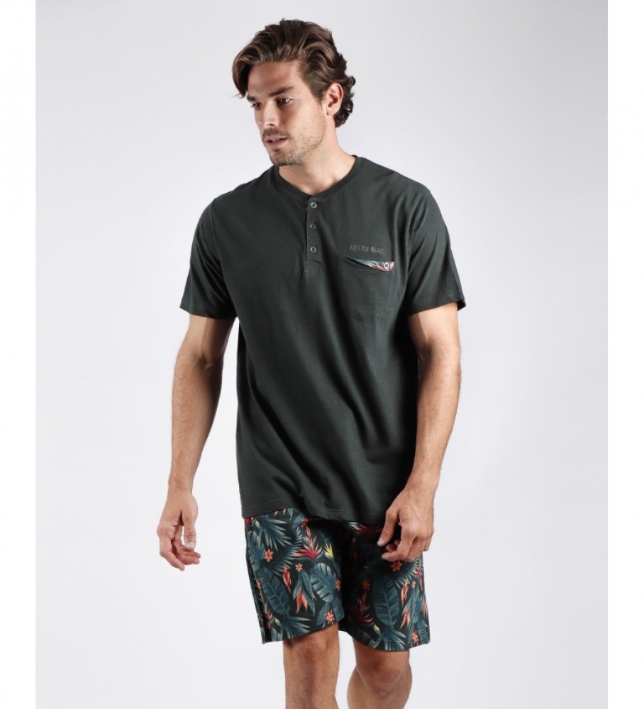 Antonio Miro Pyjama à manches courtes Tropical Tucan