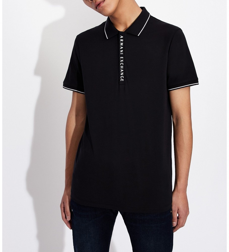 Armani Exchange Basic logo navy polo shirt - ESD Store fashion, footwear  and accessories - best brands shoes and designer shoes