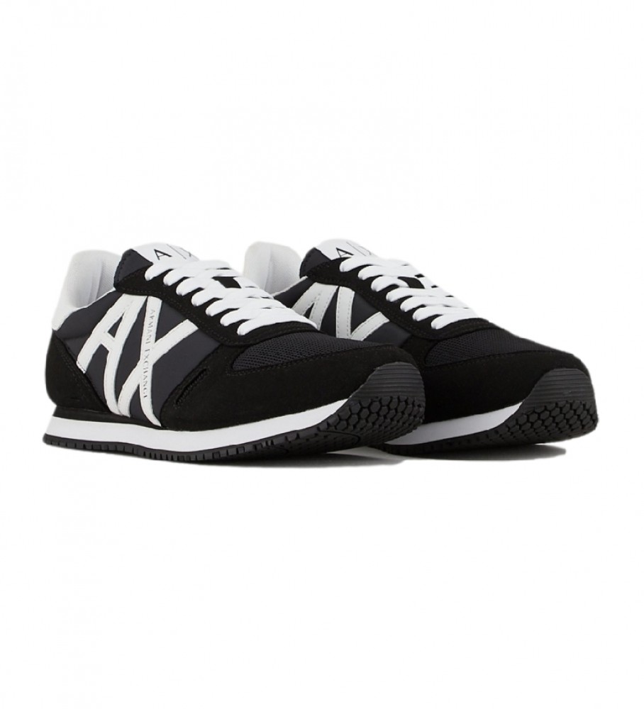 Armani Exchange Retro running sneaker logo black - ESD Store fashion,  footwear and accessories - best brands shoes and designer shoes