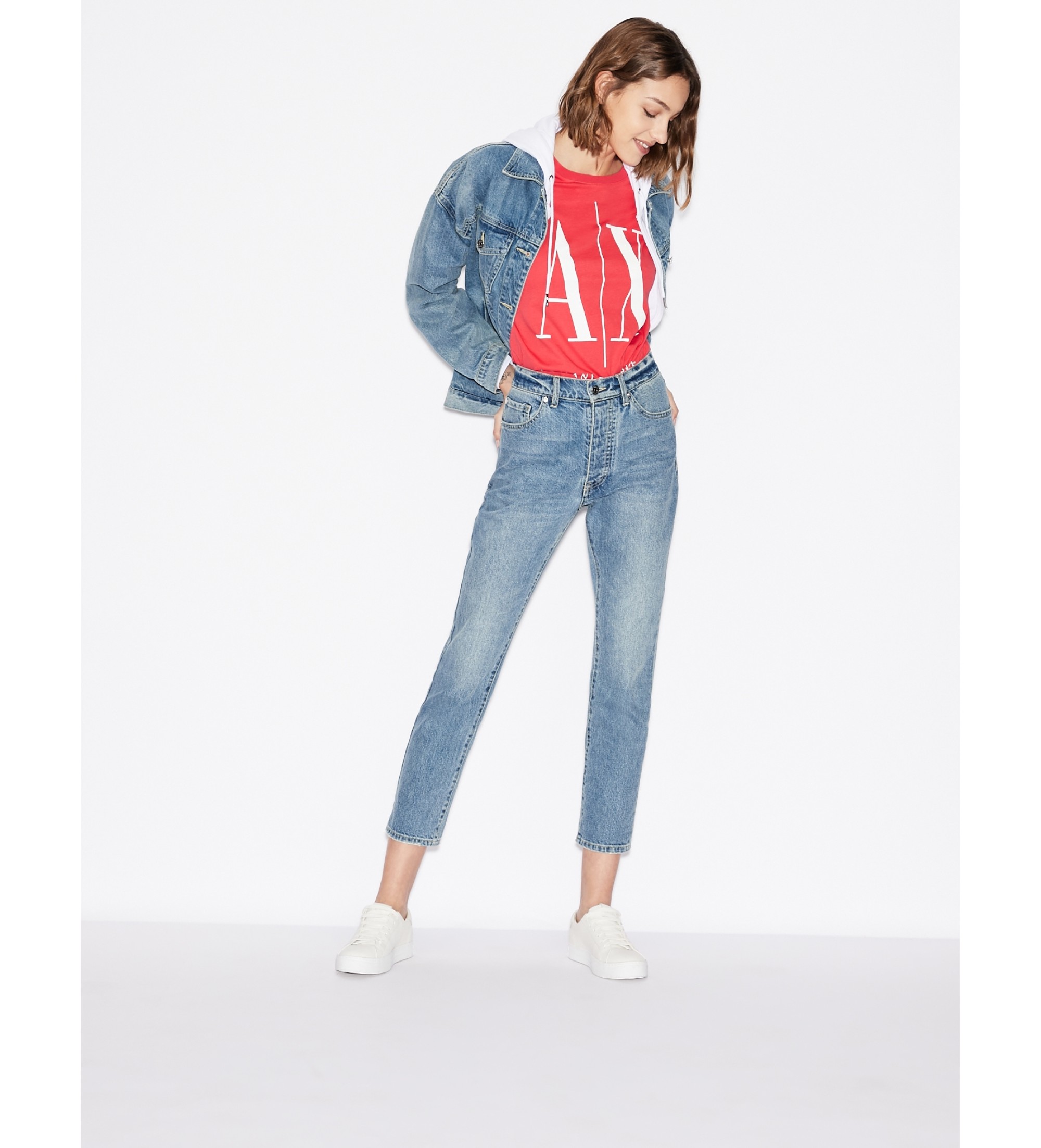 Armani Exchange Bluza Polar biała - Sklep Esdemarca z
