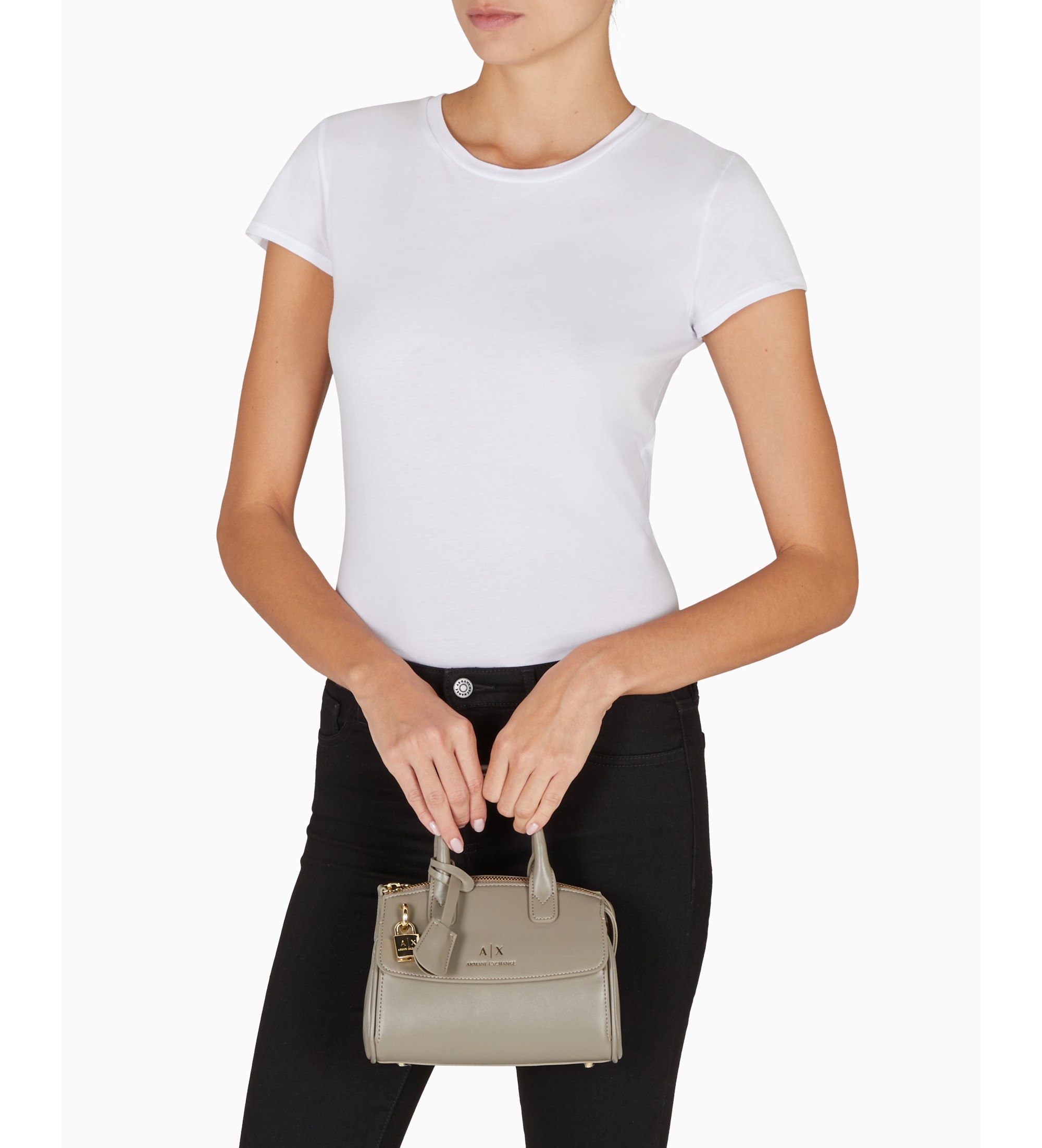 A|X Armani Exchange Graubraune Forma Handtasche A|X Armani Exchange Graubraune Forma Handtasche