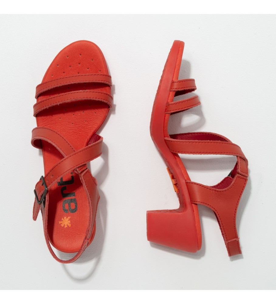 Art Leather sandals Grass Waxed Grenadine Grenadine Ipanema red -Height:  6cm - Esdemarca Store fashion, footwear and accessories - best brands shoes  and designer shoes