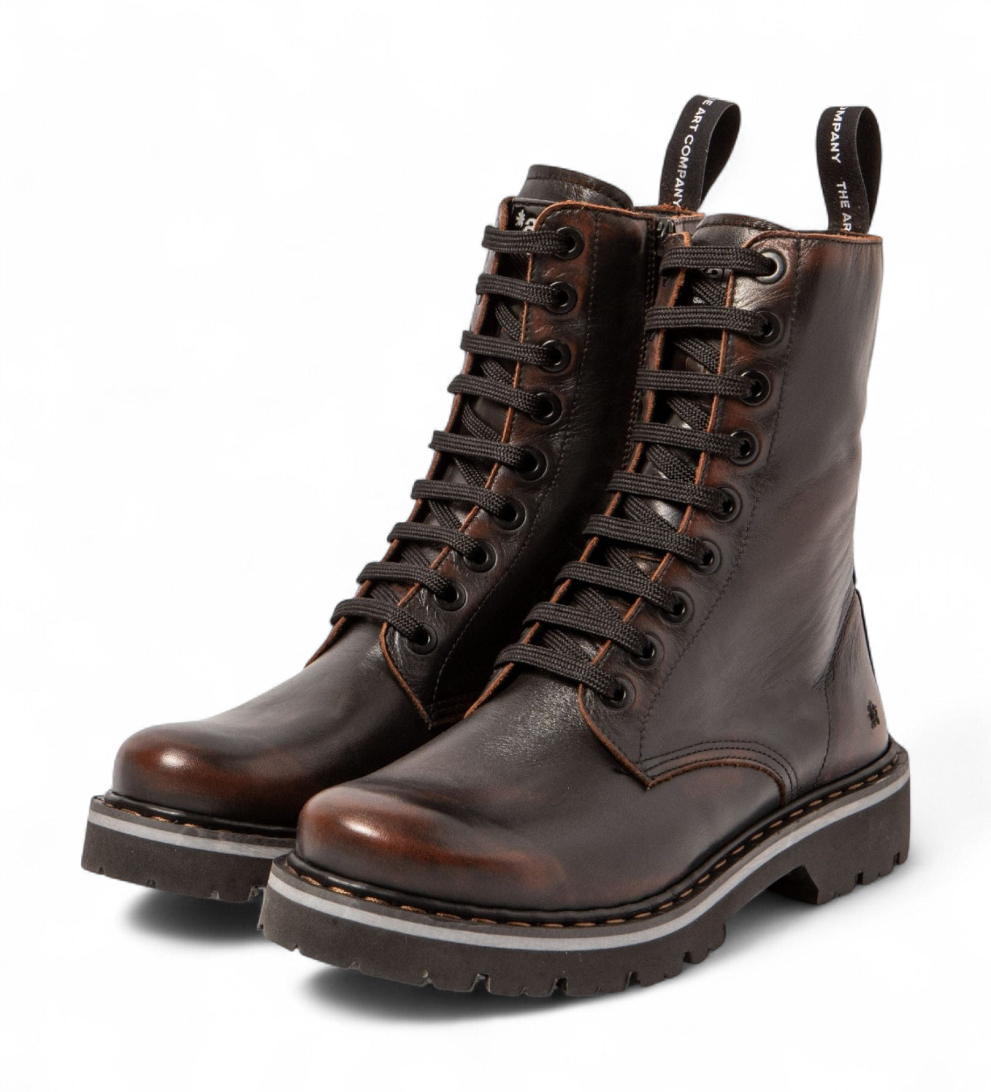 Art Skórzane buty za kostkę 1167 Marina brązowe