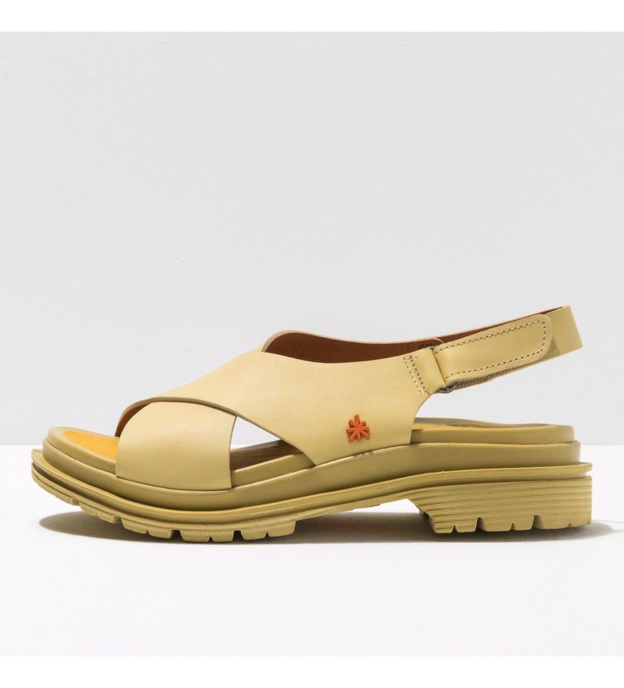 Art Grass Waxed Wheat læder sandaler -Platformhøjde: 4.5cm - Esdemarca butik med fodtøj, mode og tilbehør - bedste mærker i sko og designersko