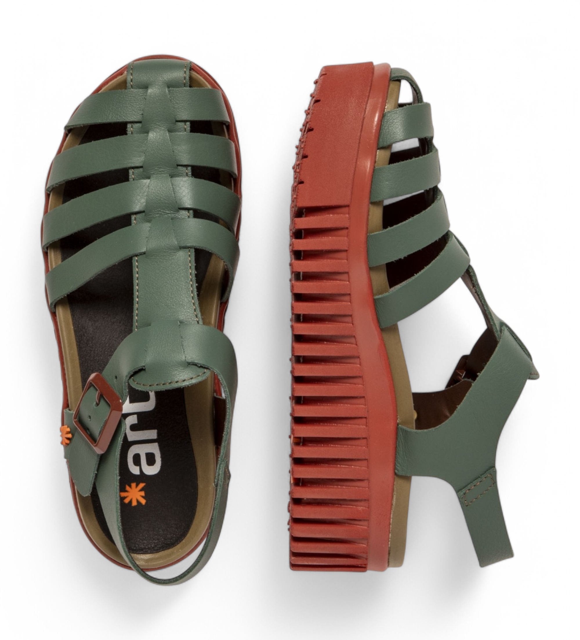Art Leather sandals 1575 Brighton green Esdemarca Store fashion