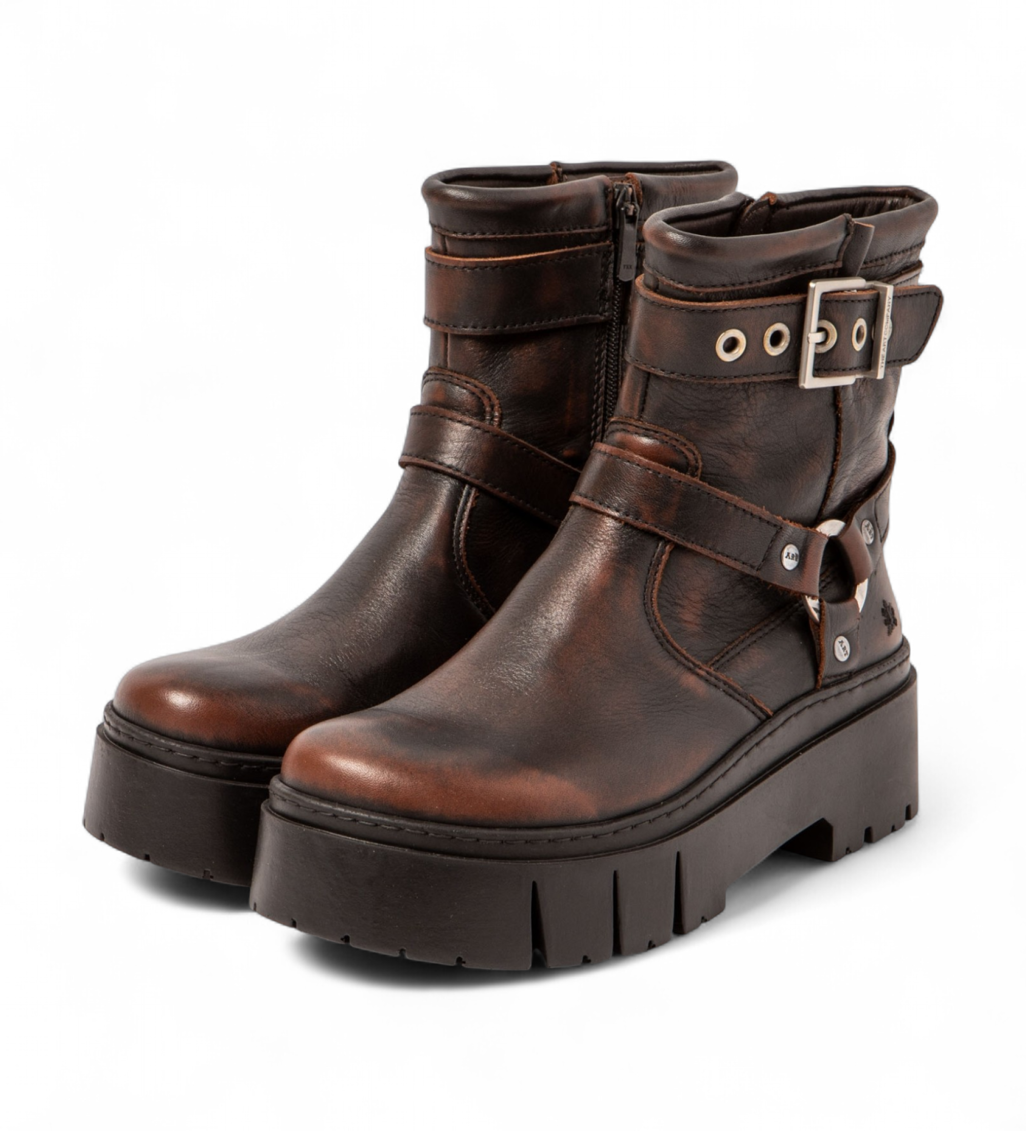 Art Leder-Stiefeletten 1767 Leeds braun