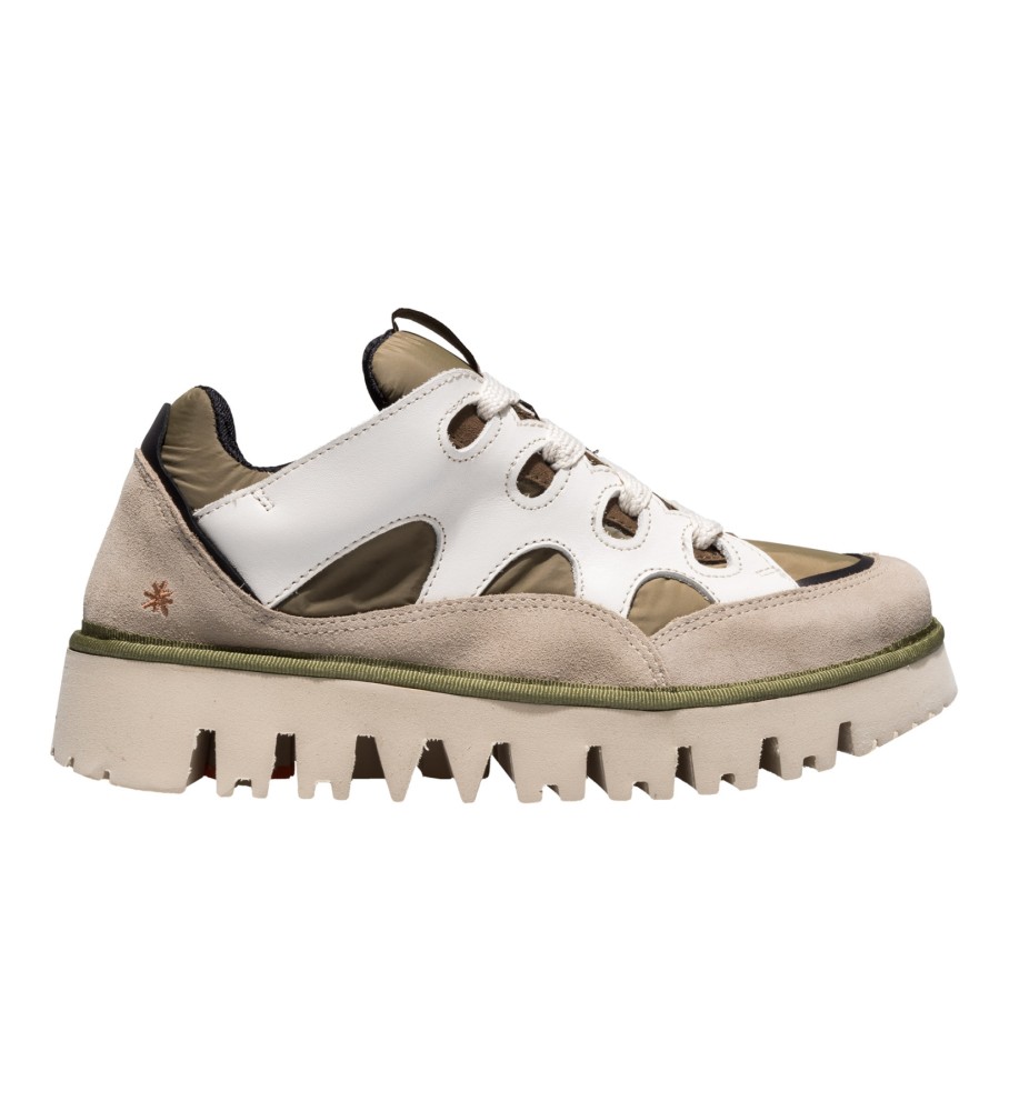 Art Sneakers in pelle 1801 beige, bianco