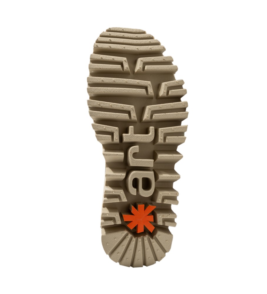 Sneakers in pelle 1801 beige, bianco