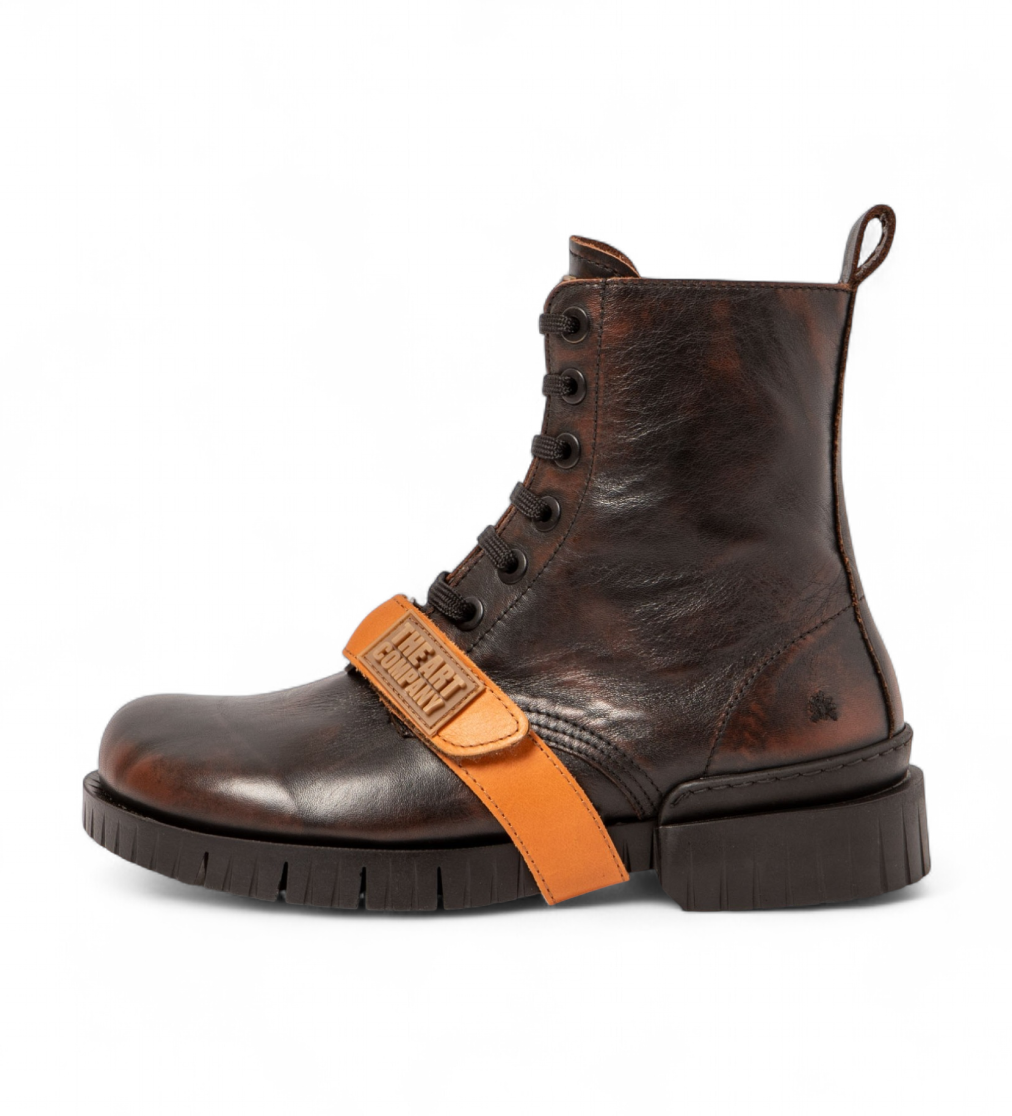 Art 1836S Brązowe skórzane buty do kostki Oxford