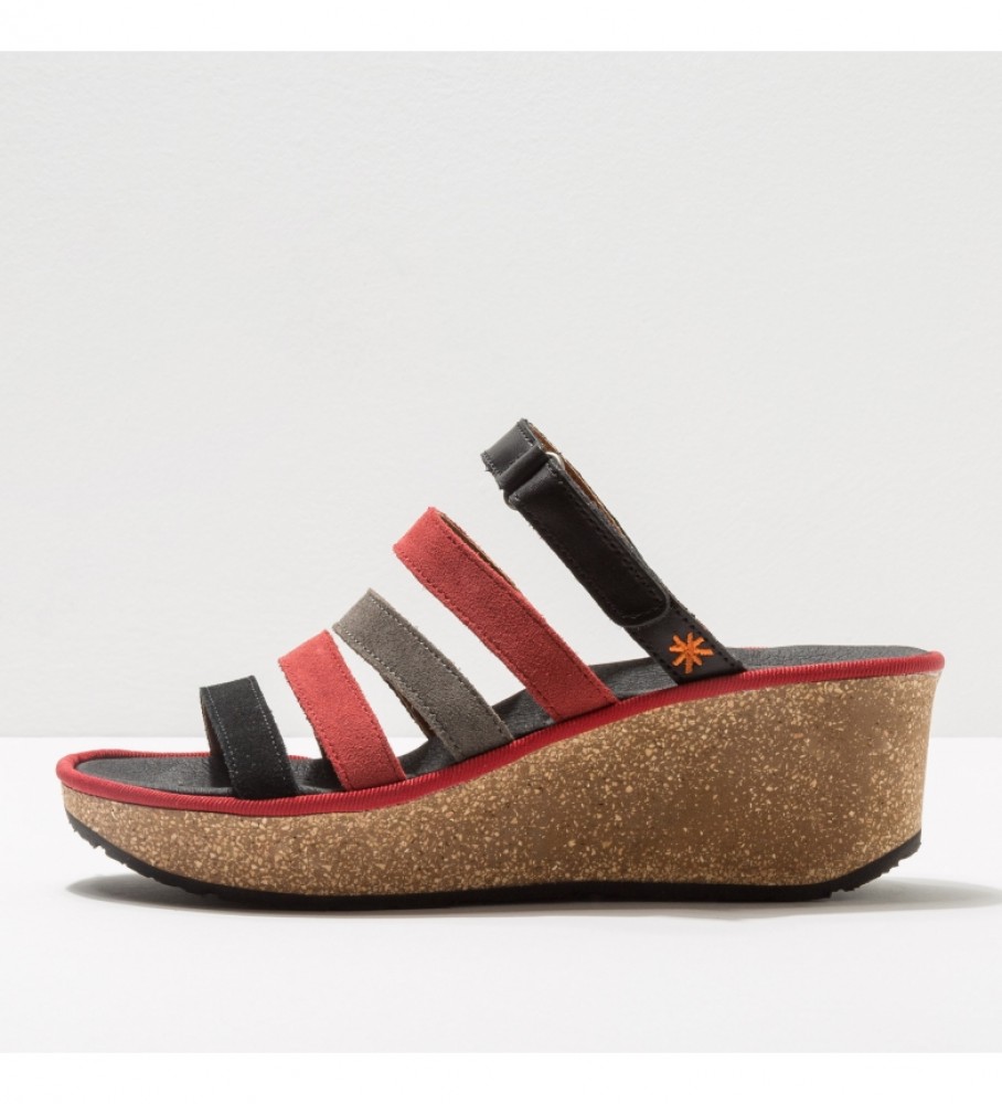 Art Sandalias de piel 1861 Parma rojo, negro -Altura de la cuña: 5cm- -  Tienda Esdemarca moda, calzado y complementos - zapatos de marca y  zapatillas de marca