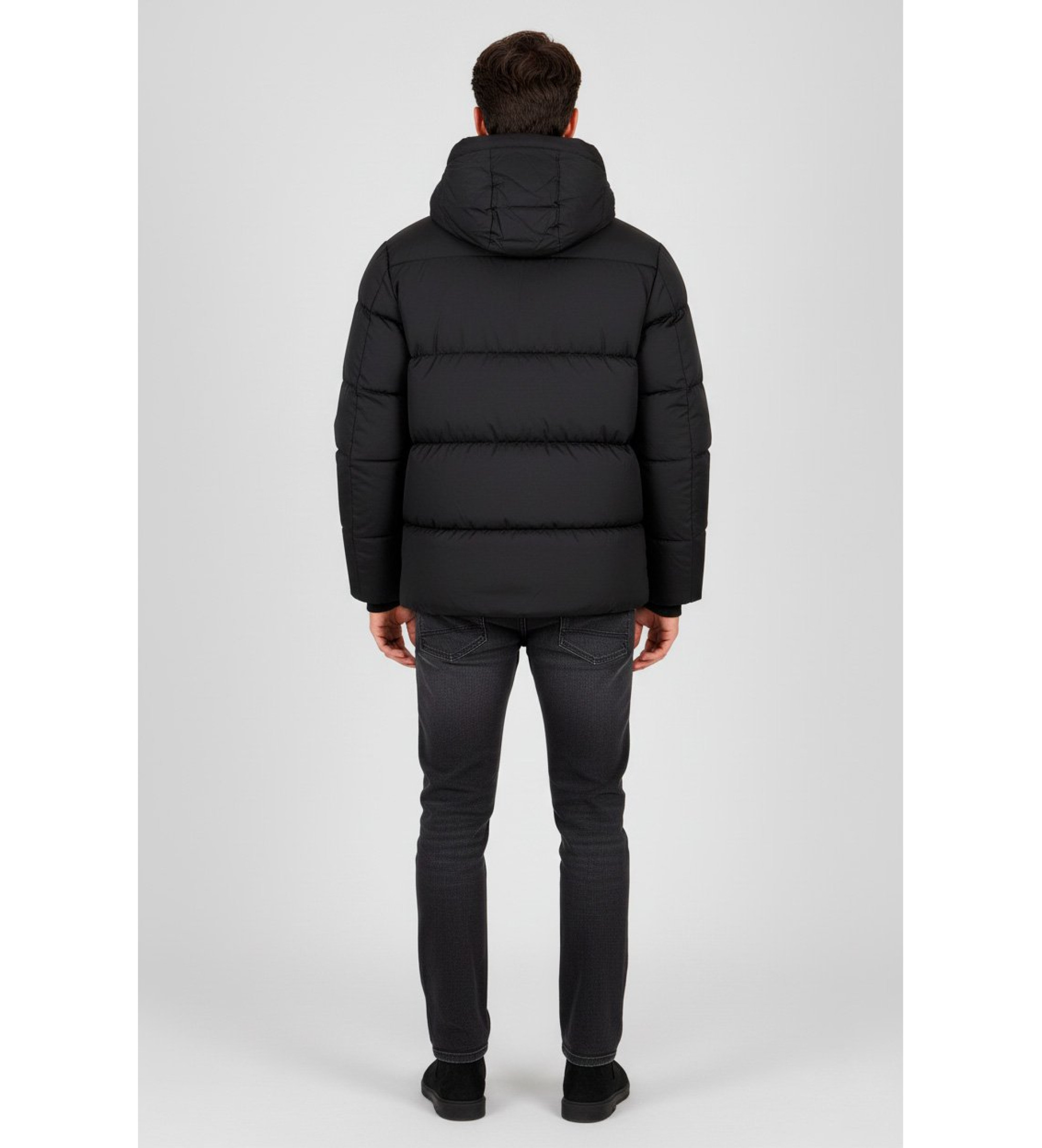 A|X Armani Exchange Zwart donsjack met capuchon A|X Armani Exchange Zwart donsjack met capuchon