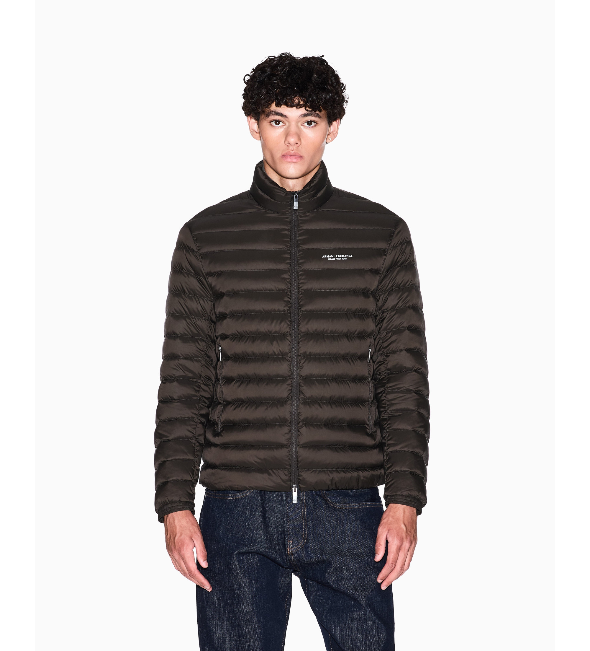A|X Armani Exchange Brown Name Jacket A|X Armani Exchange Brown Name Jacket