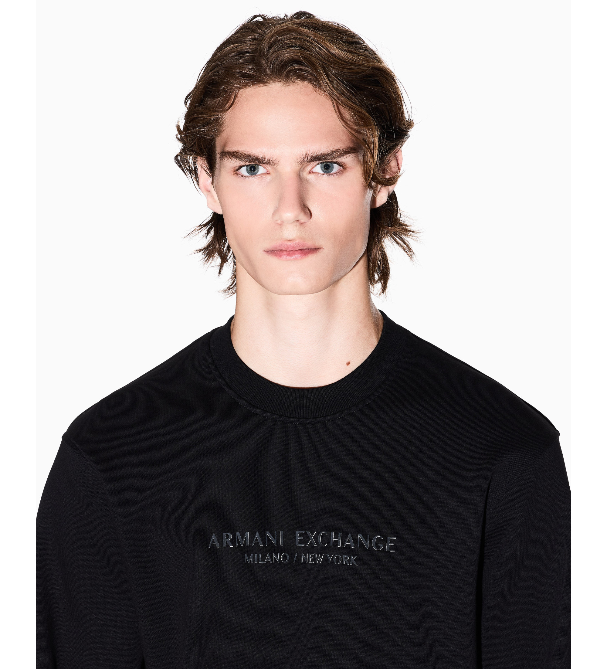 A|X Armani Exchange Sweatshirt mit Logo in Schwarz A|X Armani Exchange Sweatshirt mit Logo in Schwarz