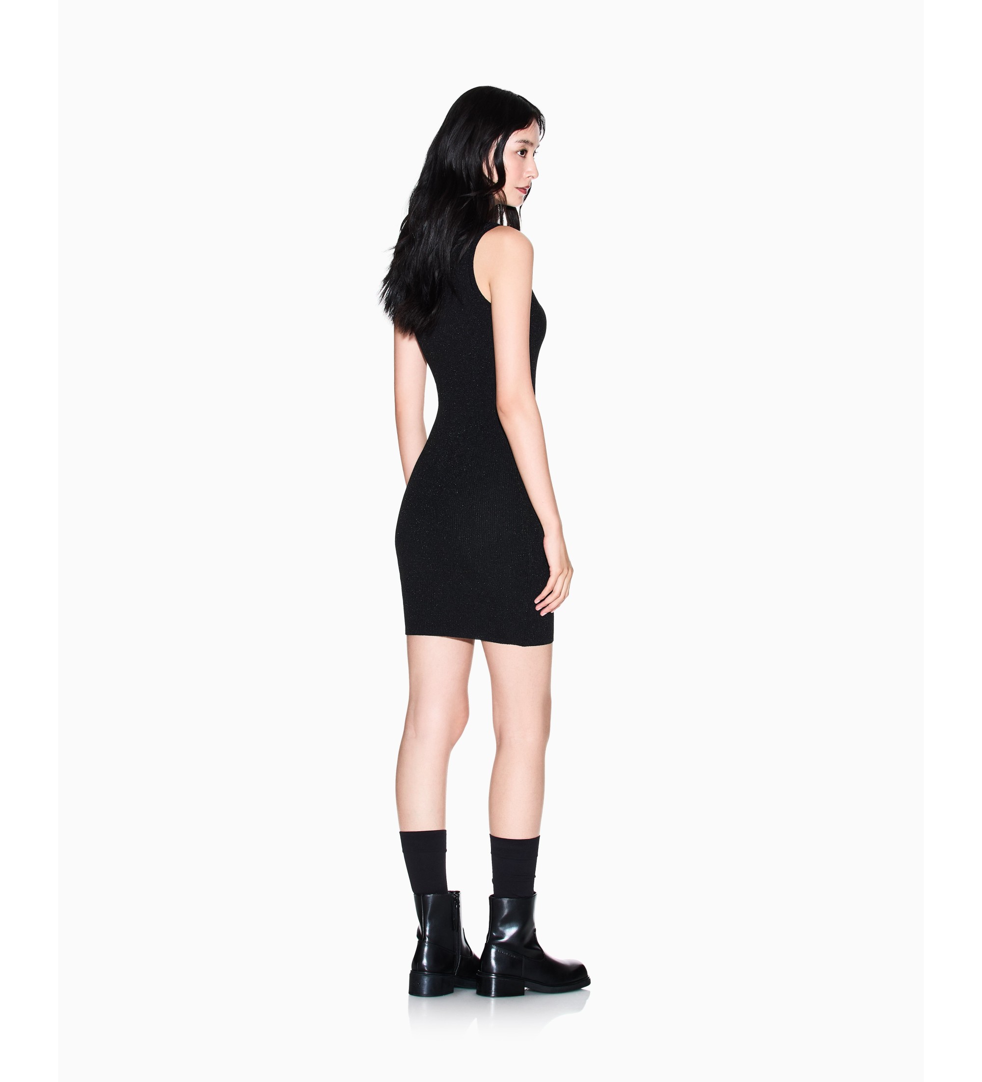 A|X Armani Exchange Czarna sukienka Midi