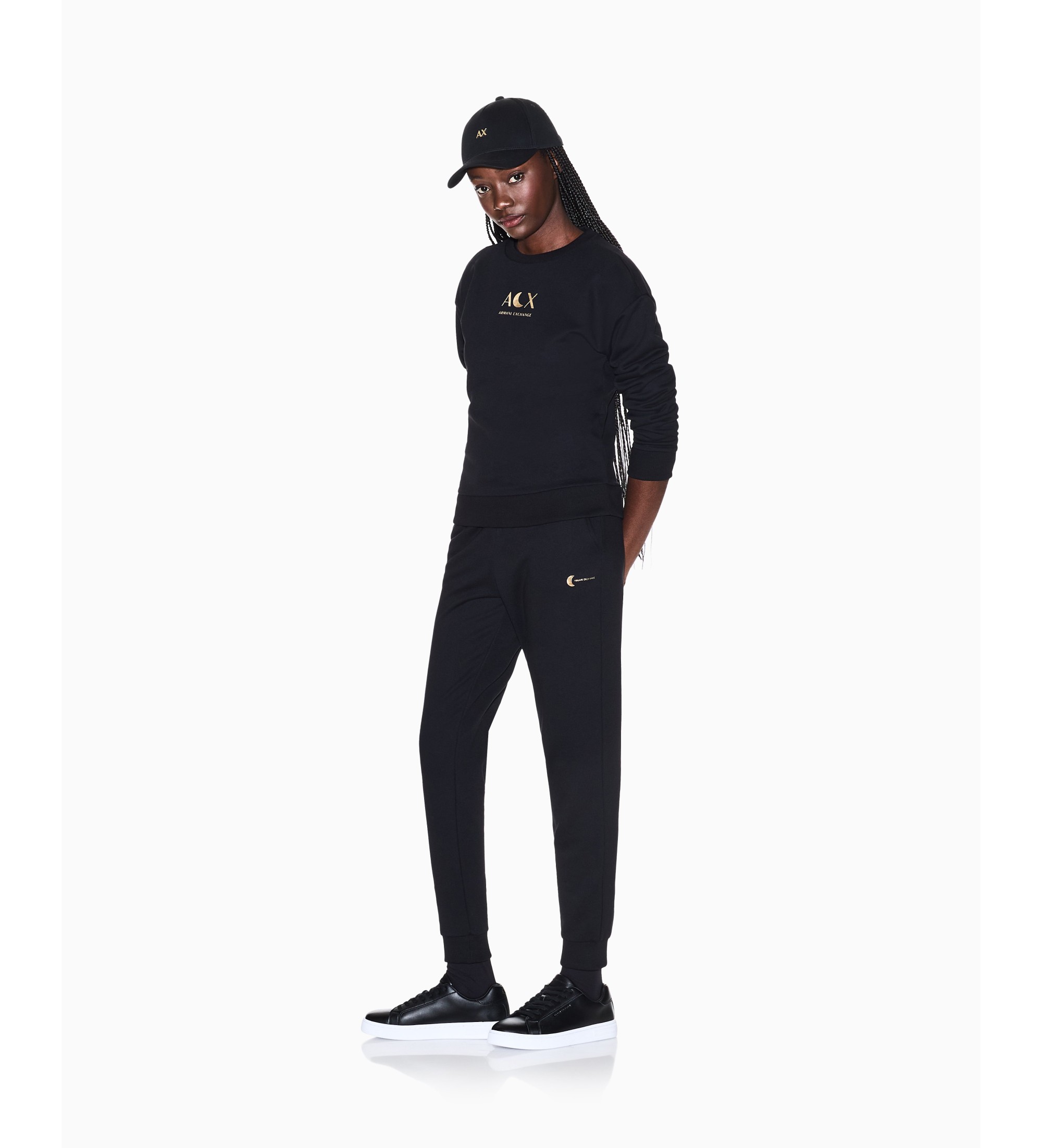 A|X Armani Exchange Bluza French terry czarna