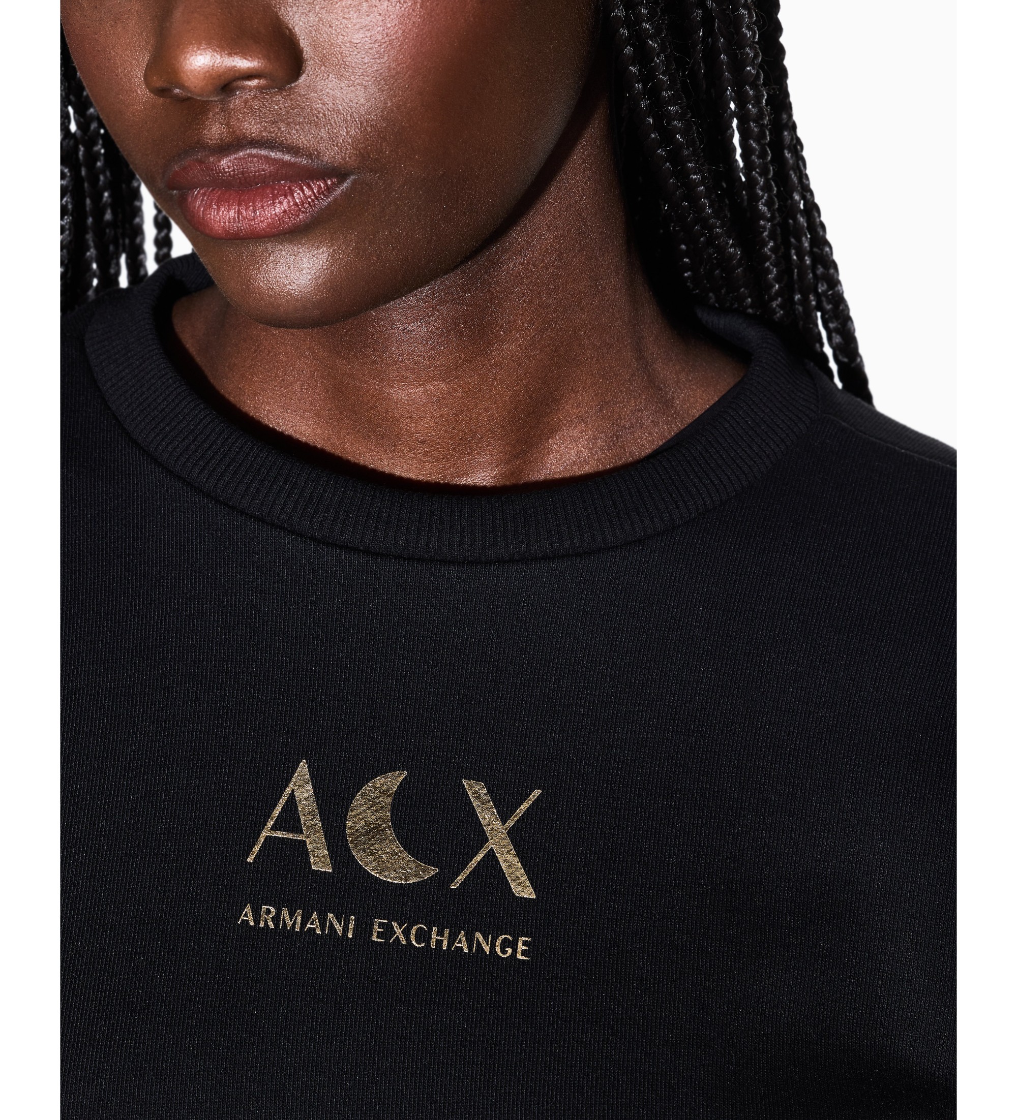 A|X Armani Exchange Bluza French terry czarna