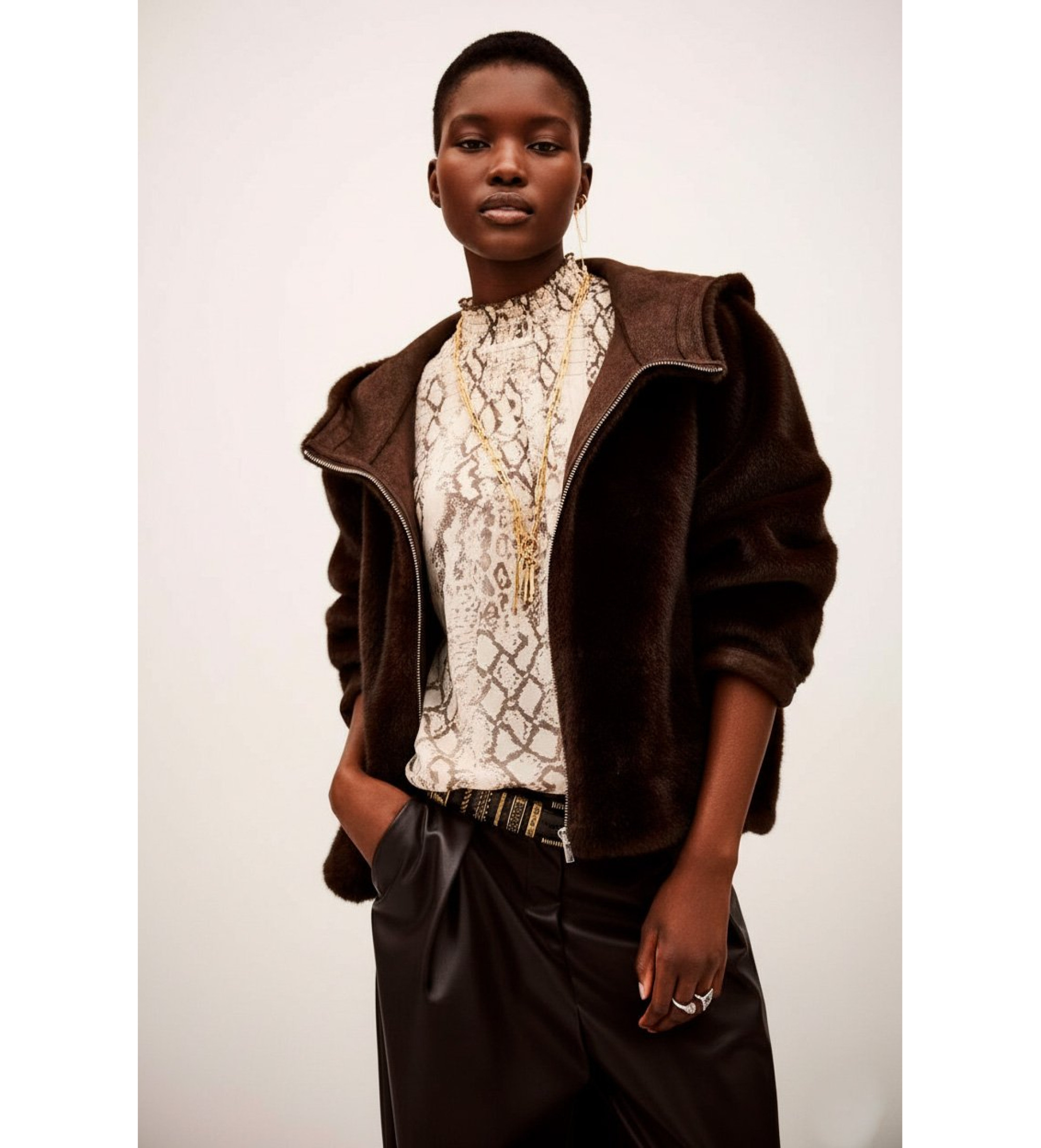 BA&SH Chocolate Pandy Coat BA&SH Chocolate Pandy Coat