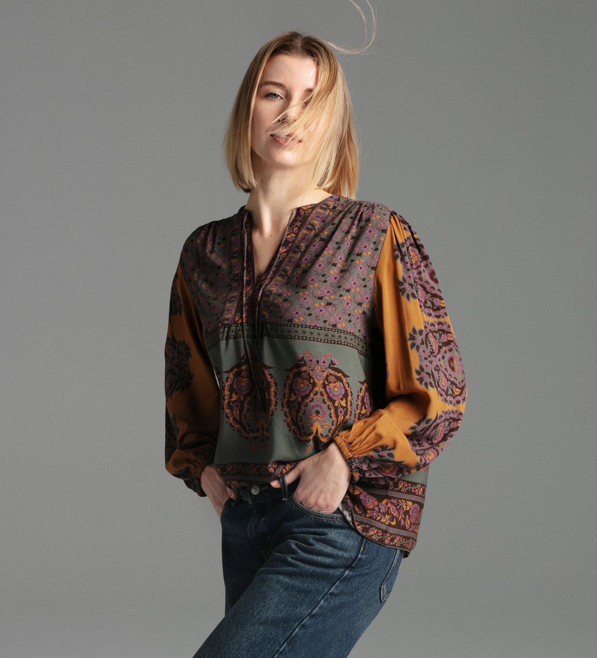 BA&SH Brązowa bluzka Baker