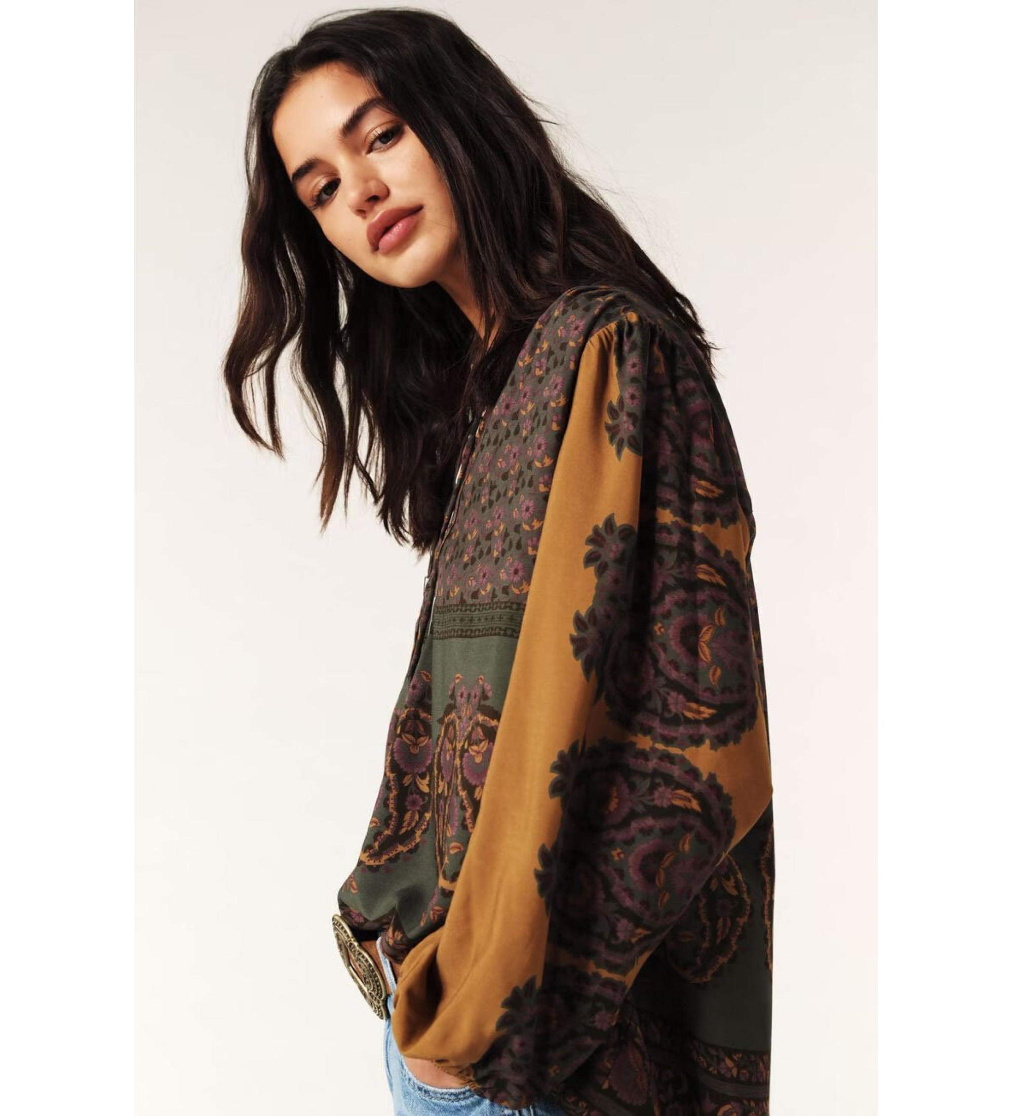 BA&SH Brązowa bluzka Baker