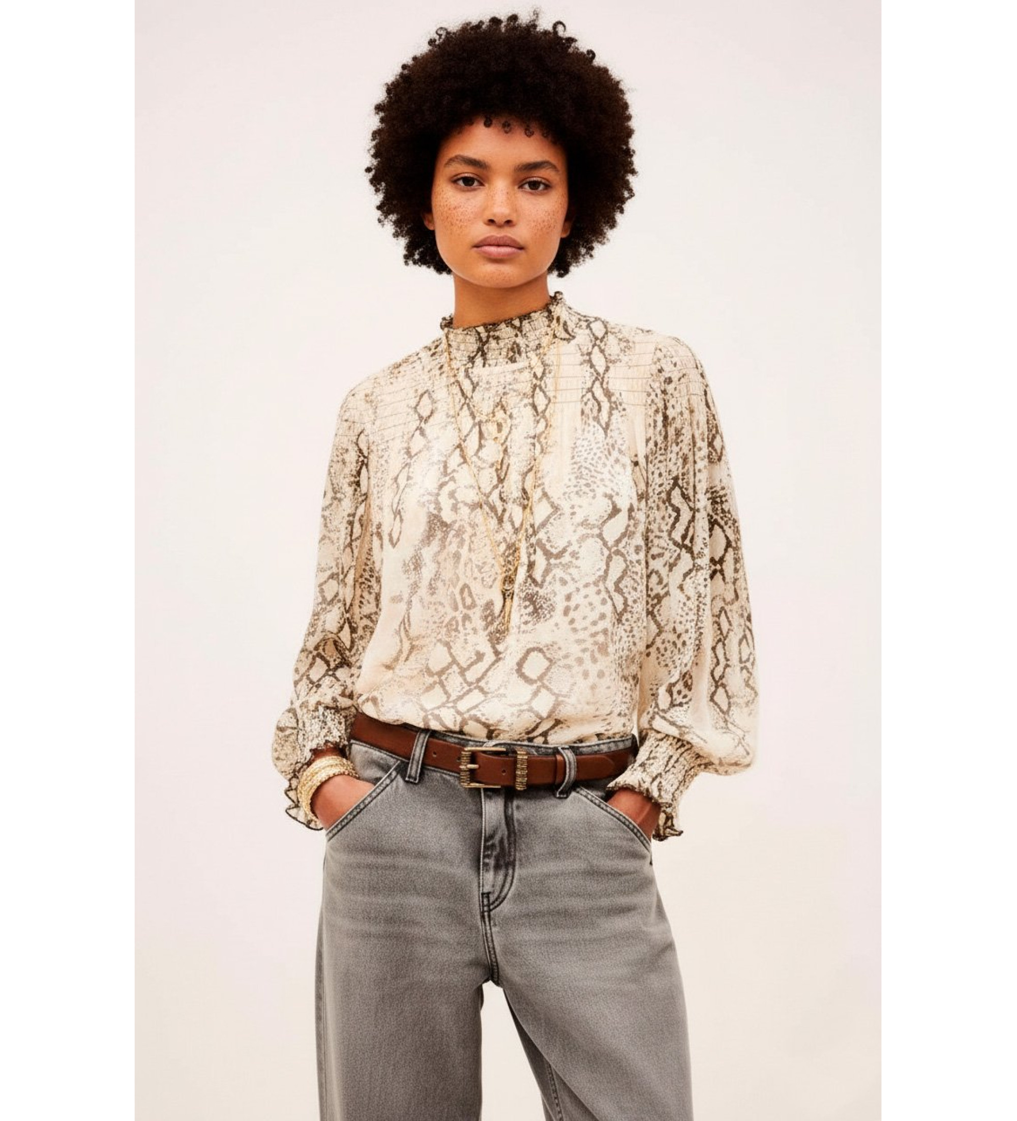 BA&SH Blusa Shamy beige BA&SH Blusa Shamy beige