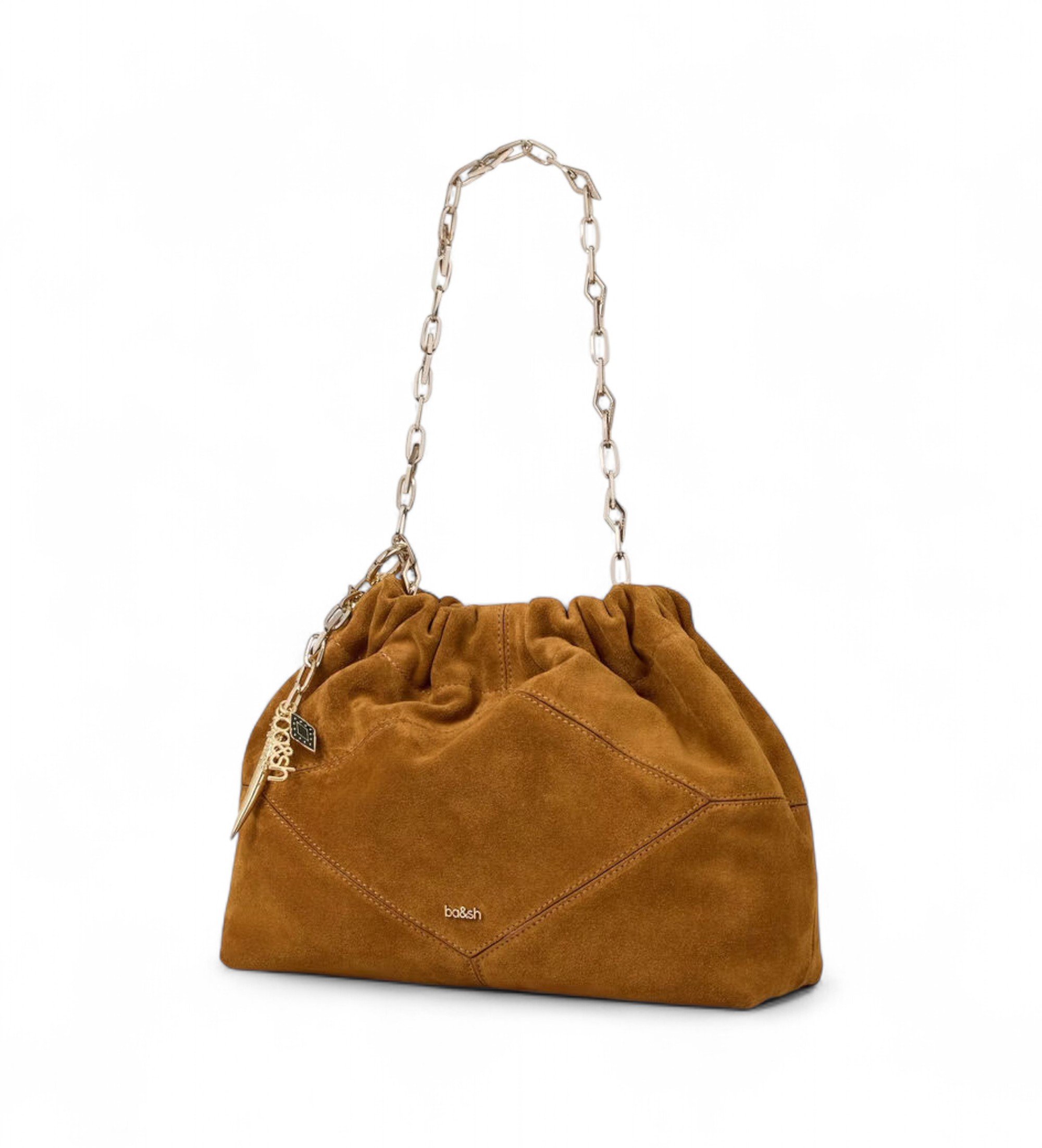 BA&SH June brown leather handbag - Esdemarca Store fashion