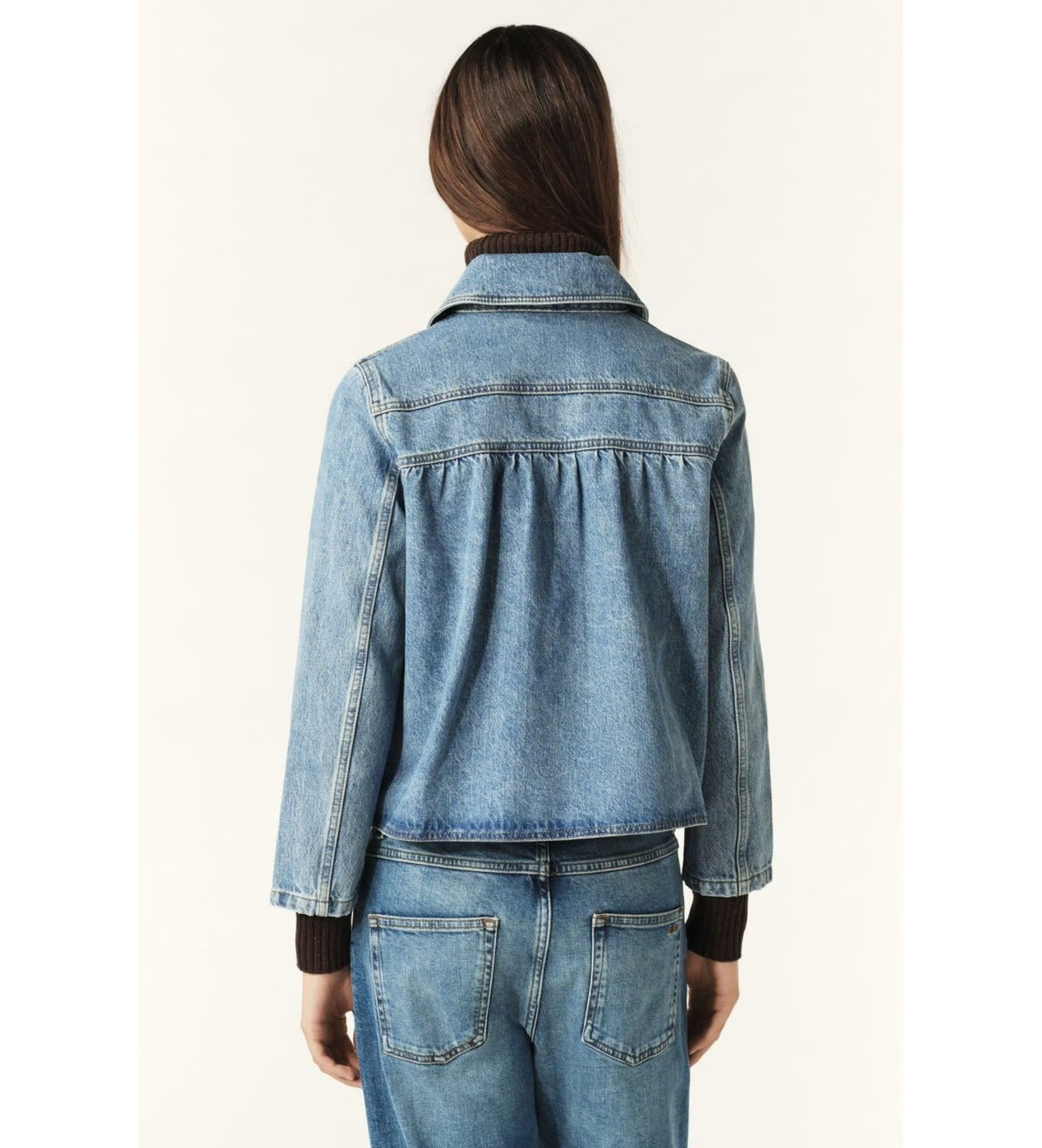 BA&SH Tiny Jacket bleu