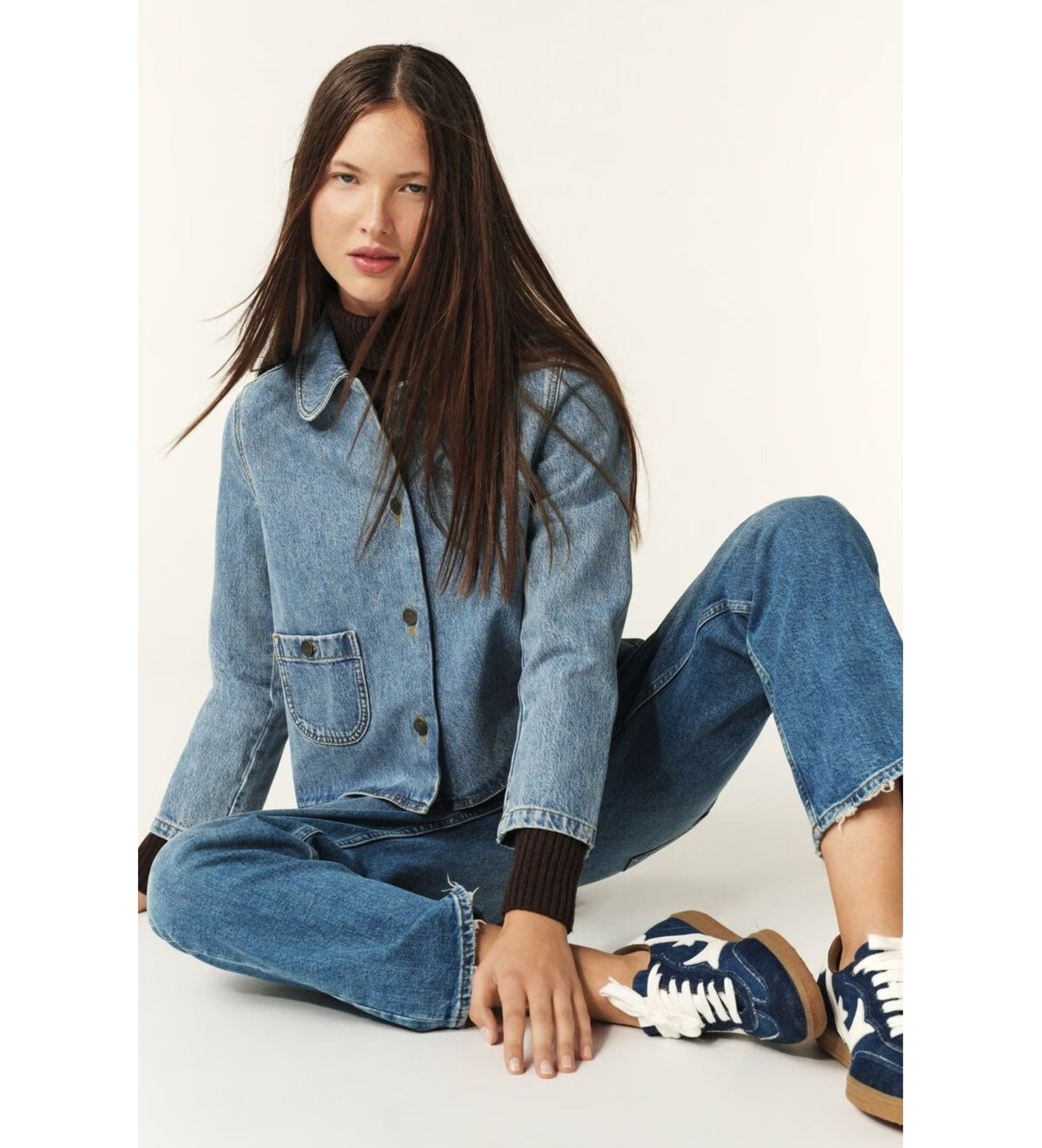 BA&SH Tiny Jacket bleu