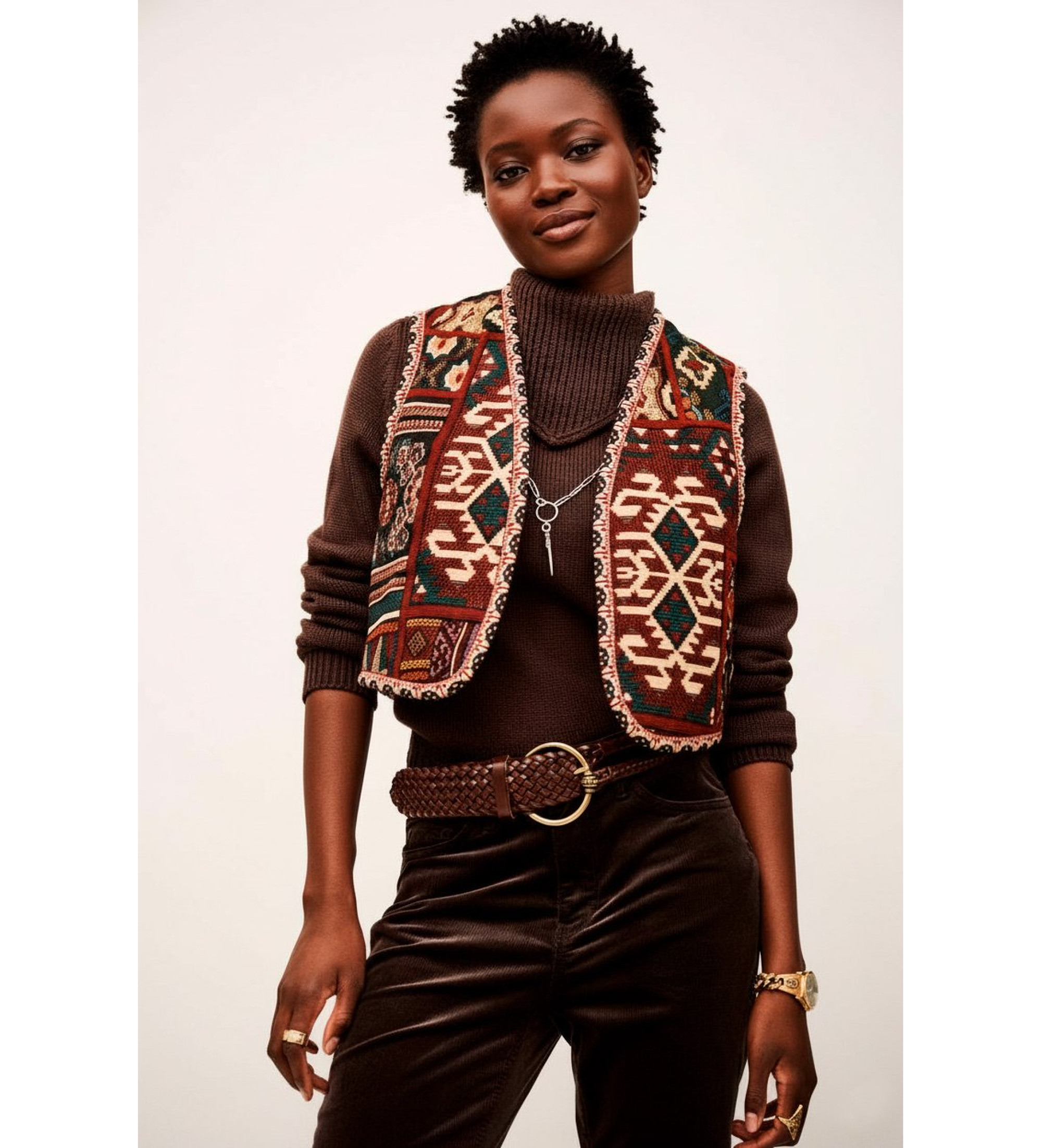 BA&SH Gilet Elton marron BA&SH Gilet Elton marron