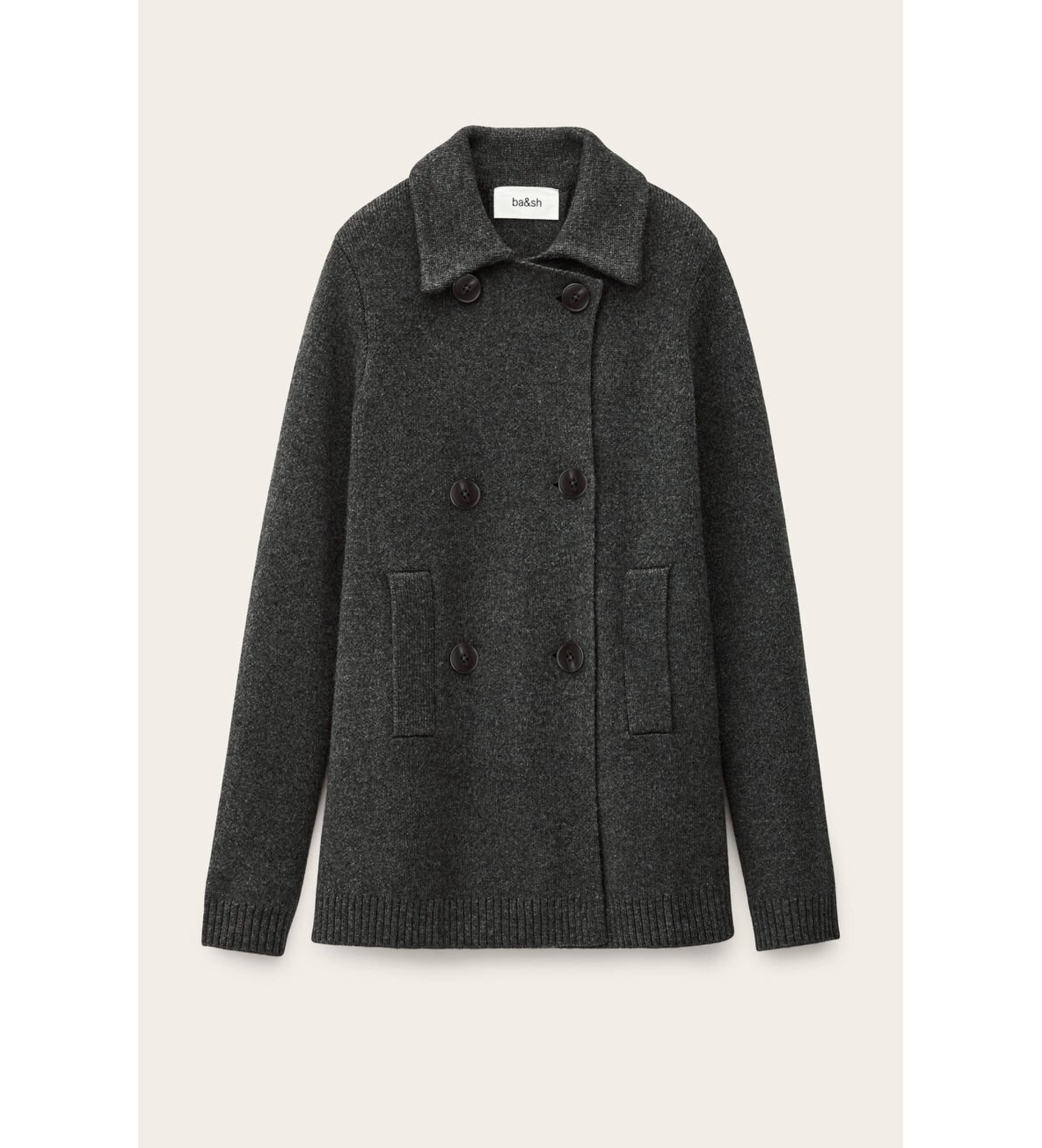 BA&SH Cardigan Vesta dark grey