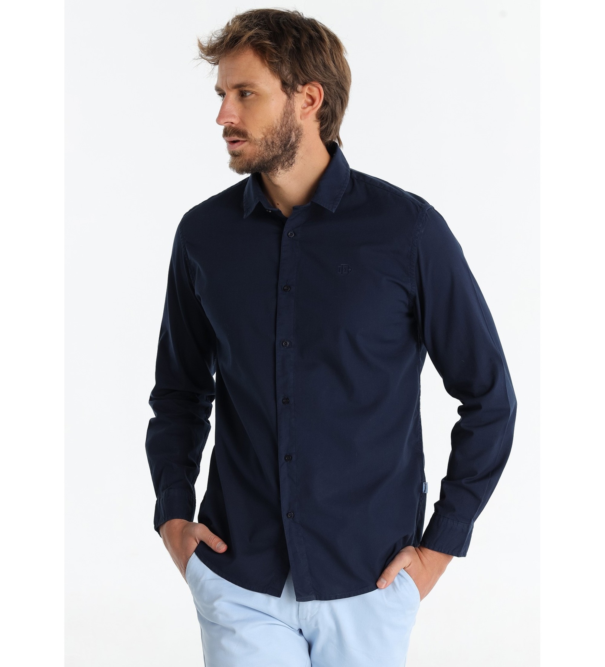 Bendorff Camicia a maniche lunghe blu navy