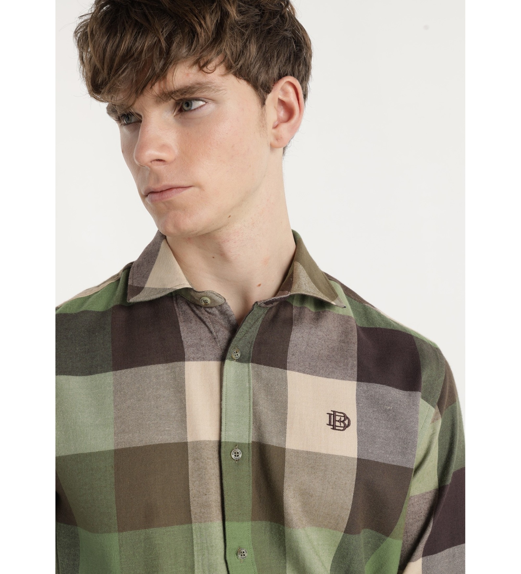 Bendorff Camicia di flanella a quadri verdi