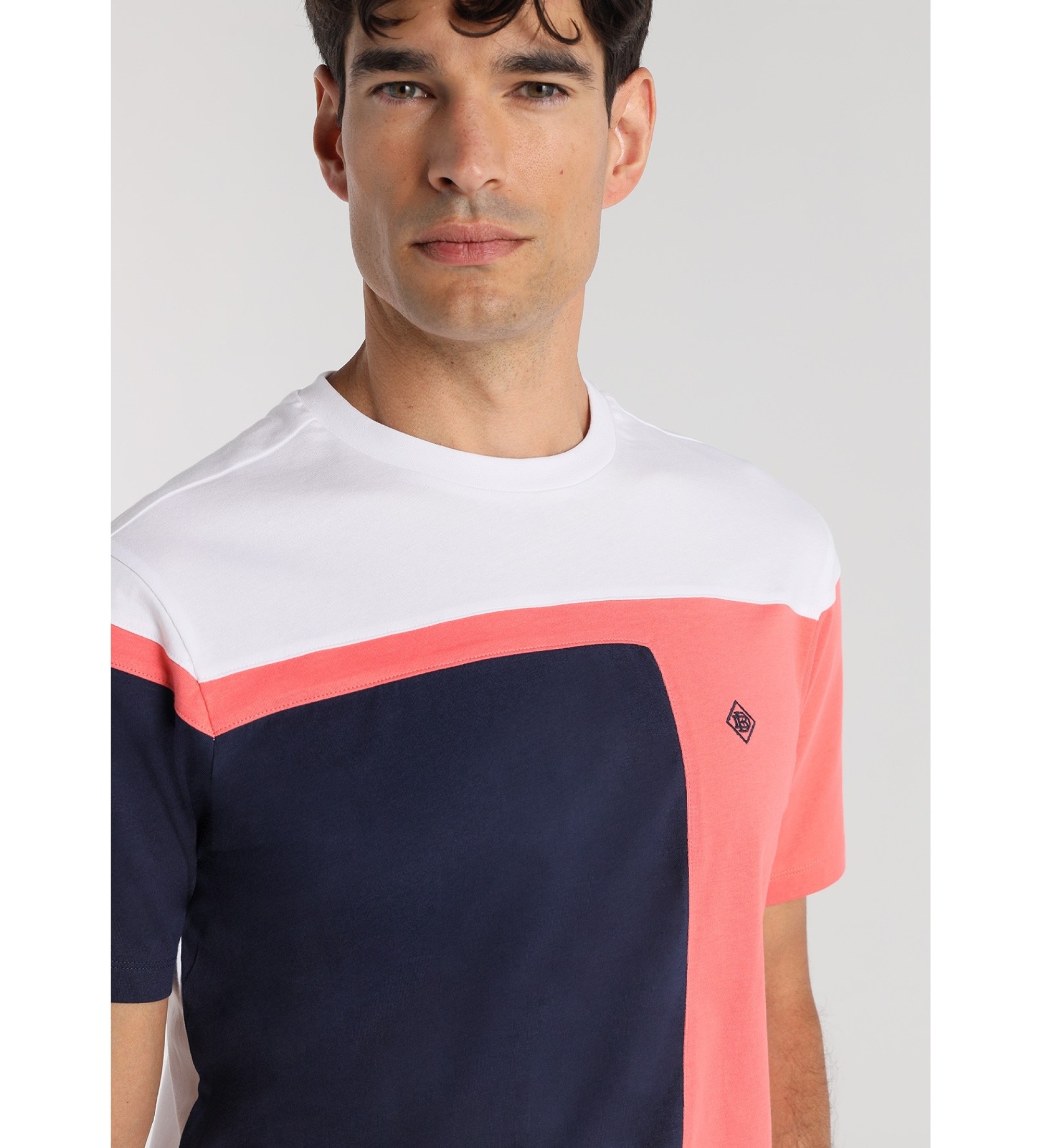 Bendorff Kurzärmeliges T-Shirt mit mehrfarbigem Blockdesign