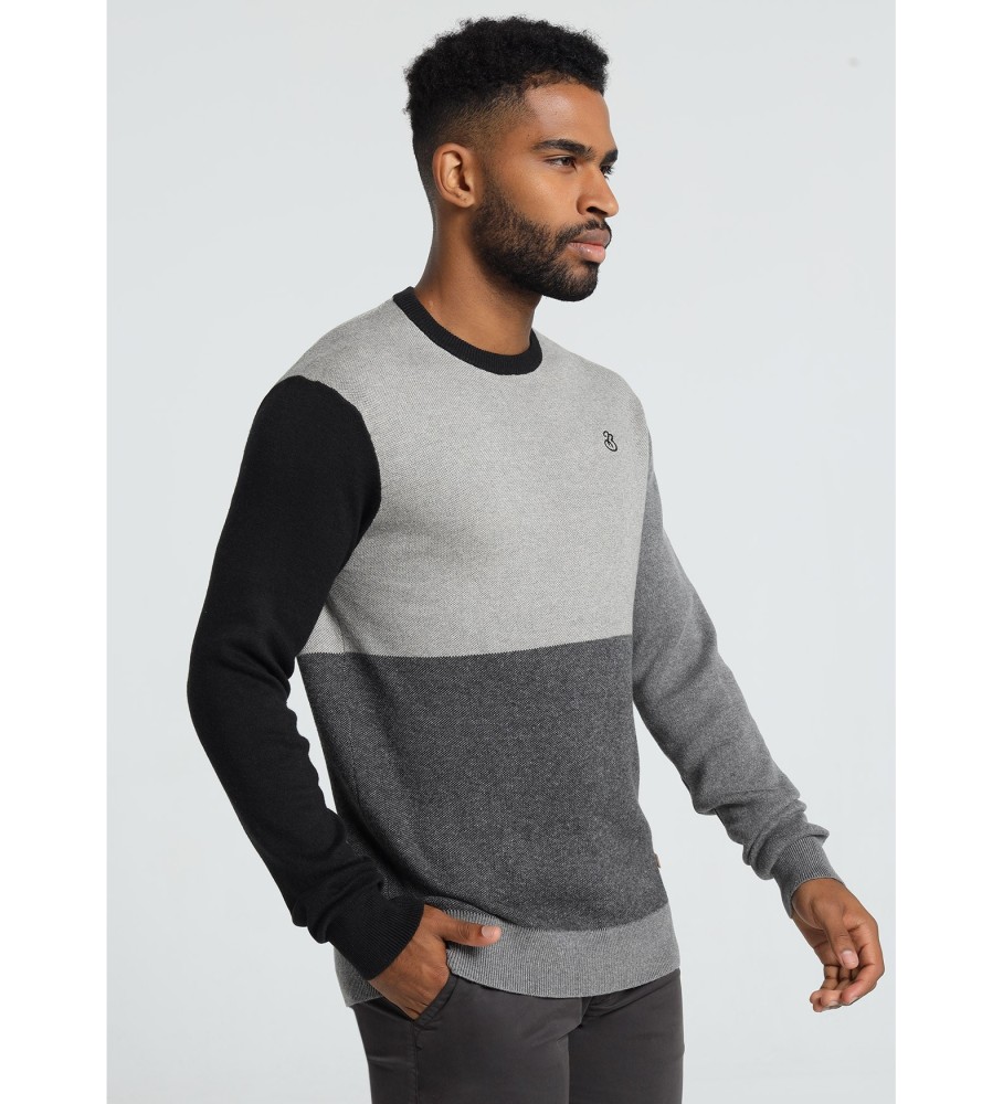Bendorff Gray box-collared sweater