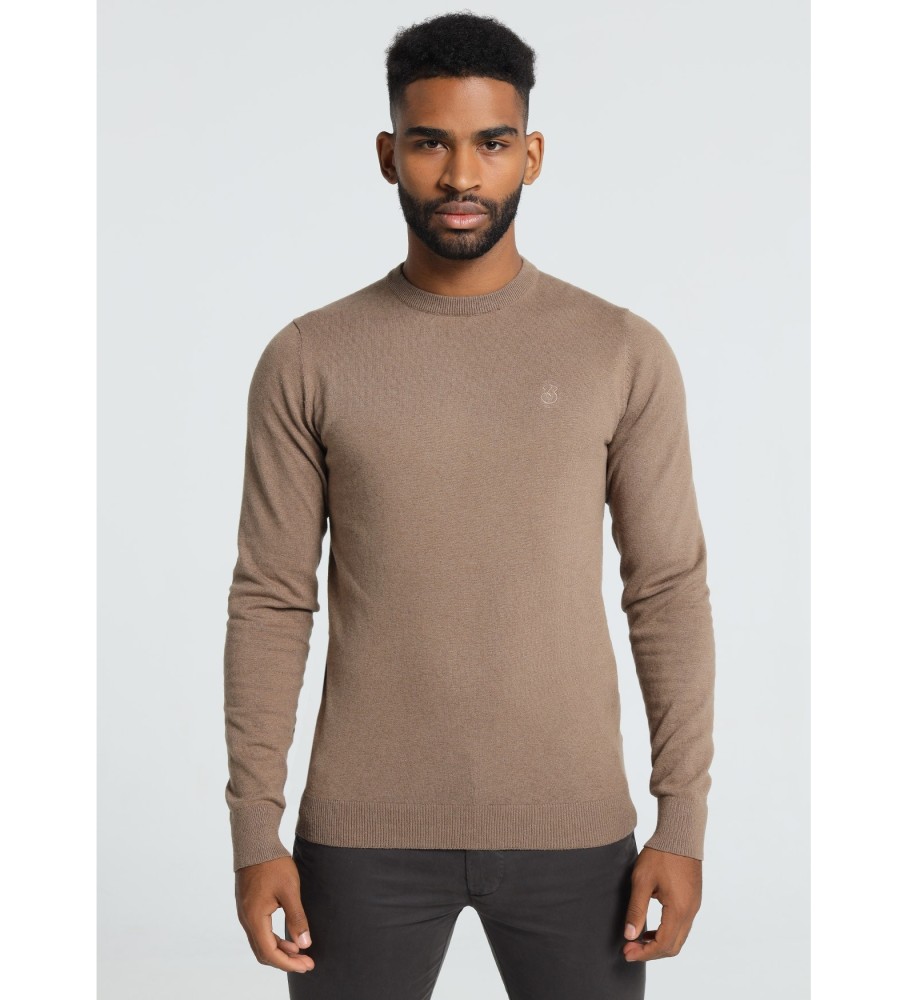 Bendorff Brown box-collared sweater