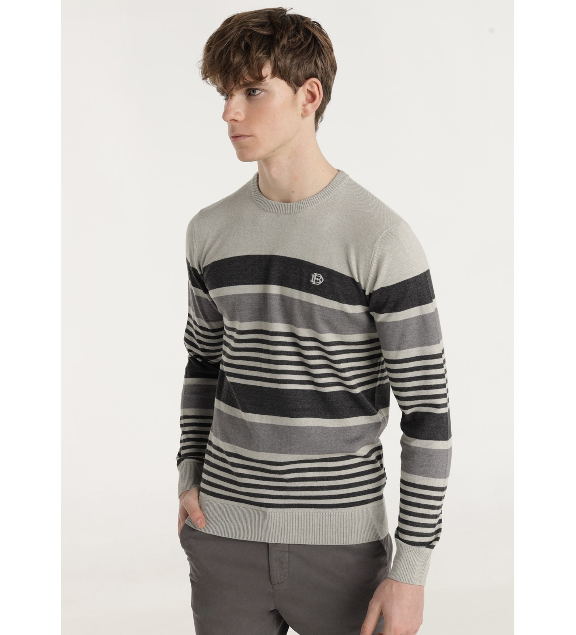 Bendorff Camisola com riscas cinzentas