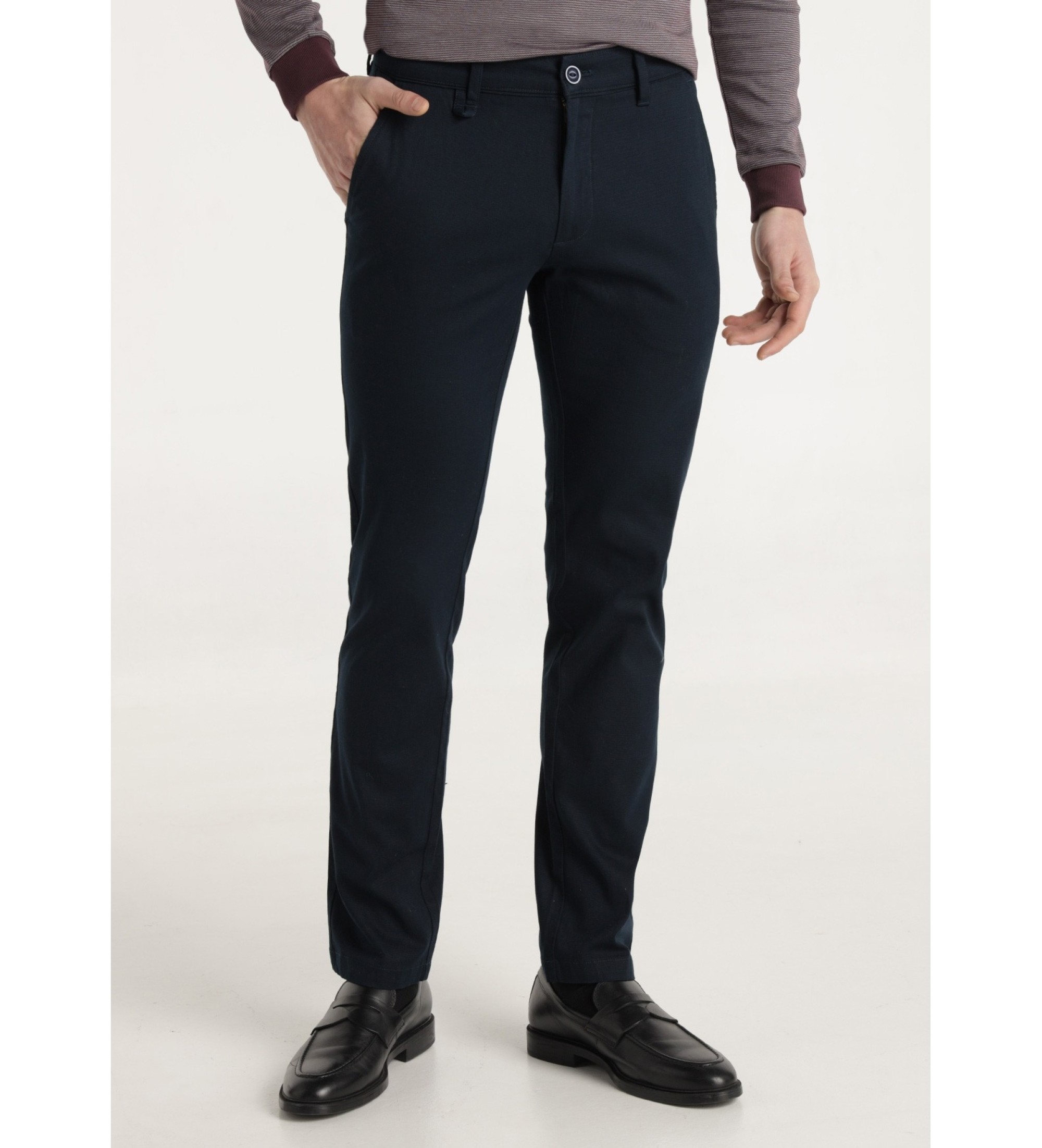 Bendorff Navy Regular Fit chino trousers