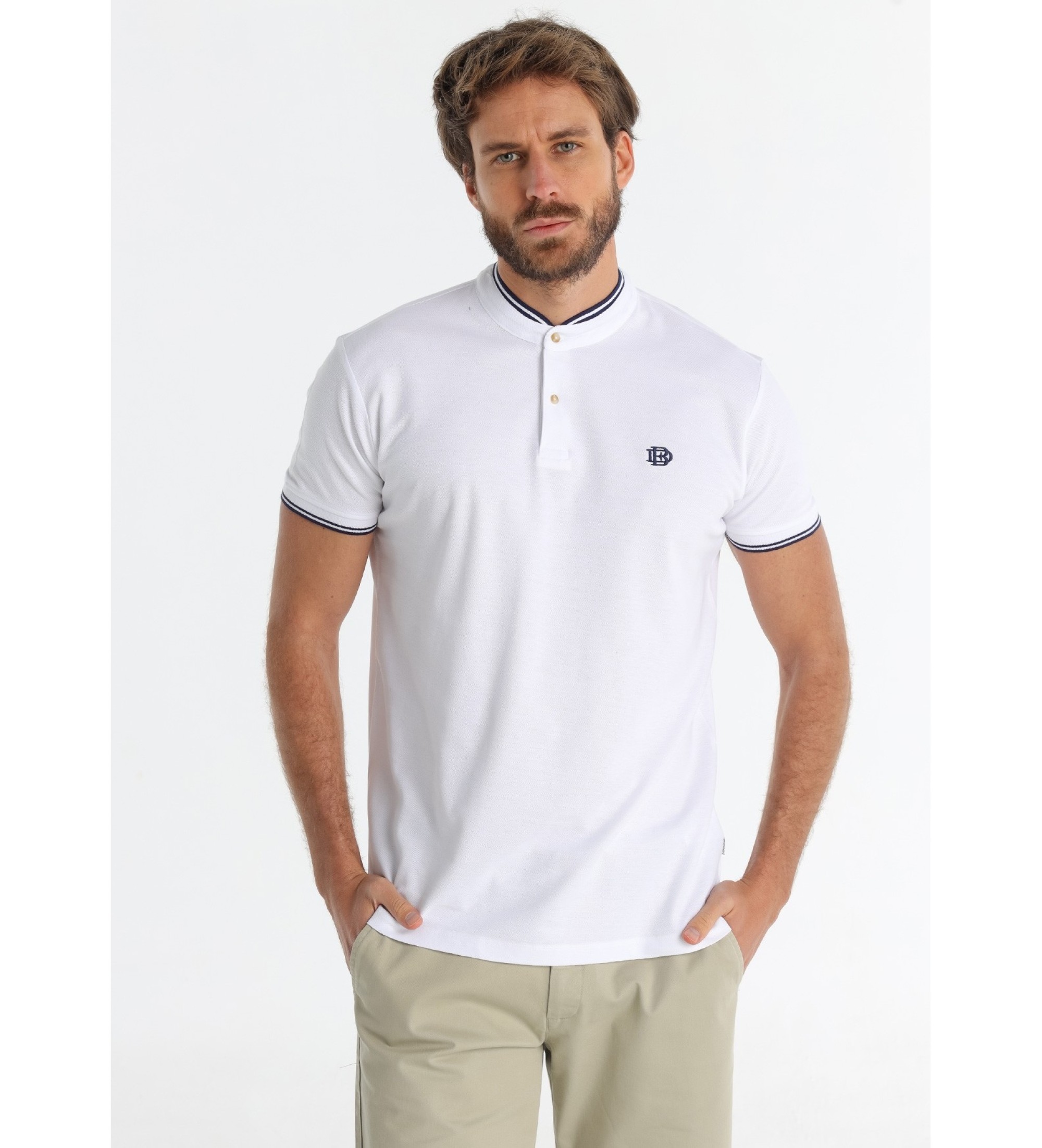 Bendorff Polo bianca a maniche corte con elastico
