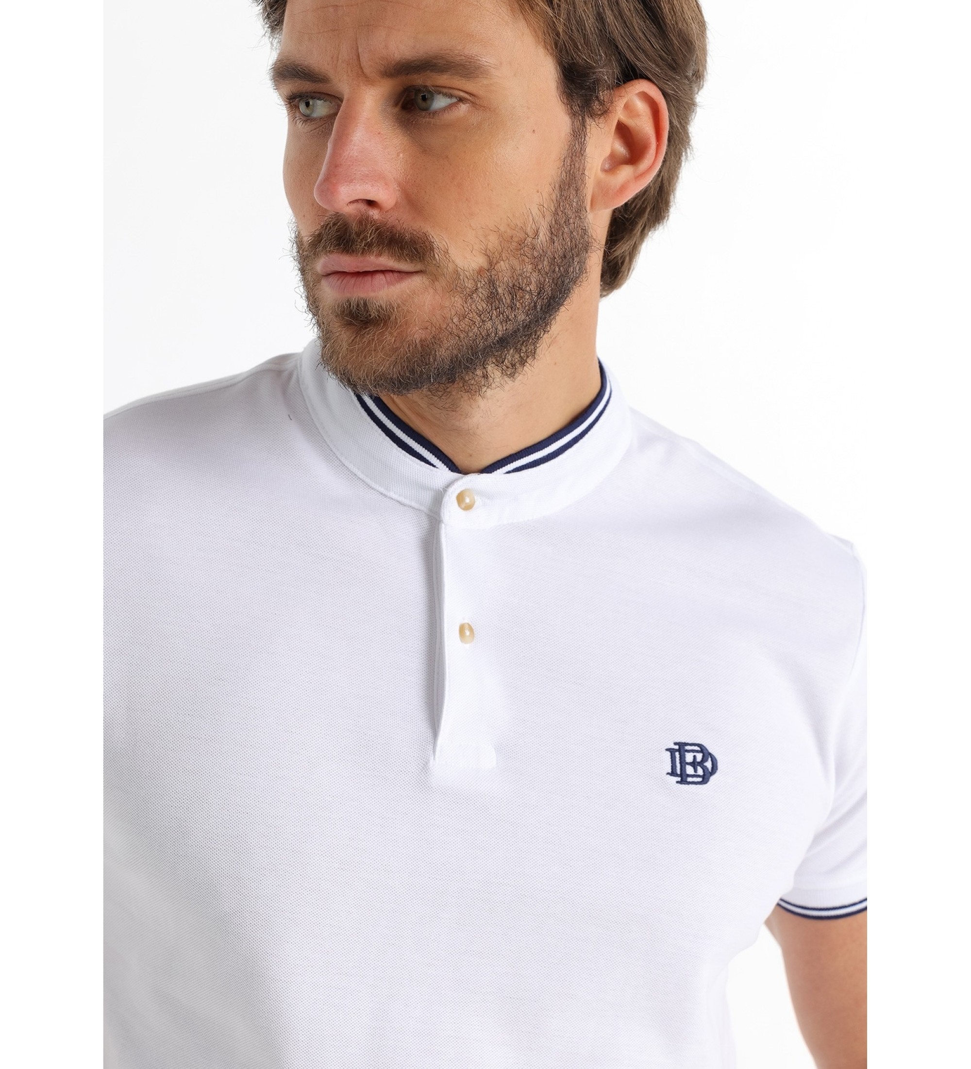 Bendorff Polo bianca a maniche corte con elastico