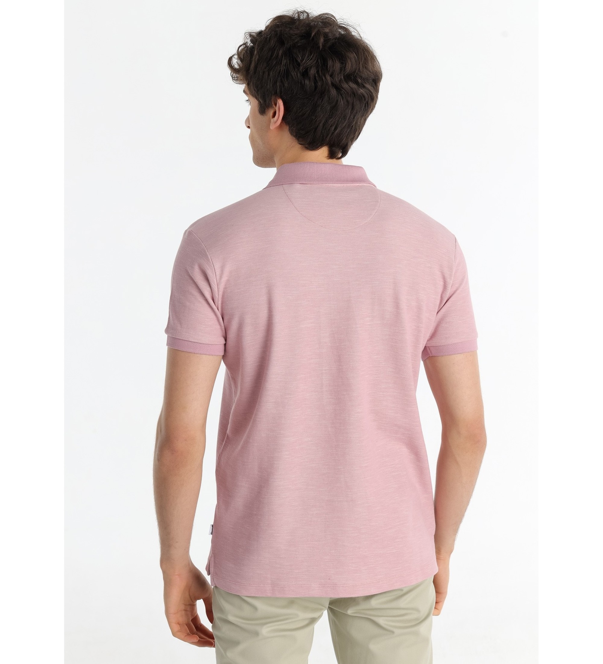 Bendorff Poloshirt met korte mouwen in slub bedrukte piquéstof