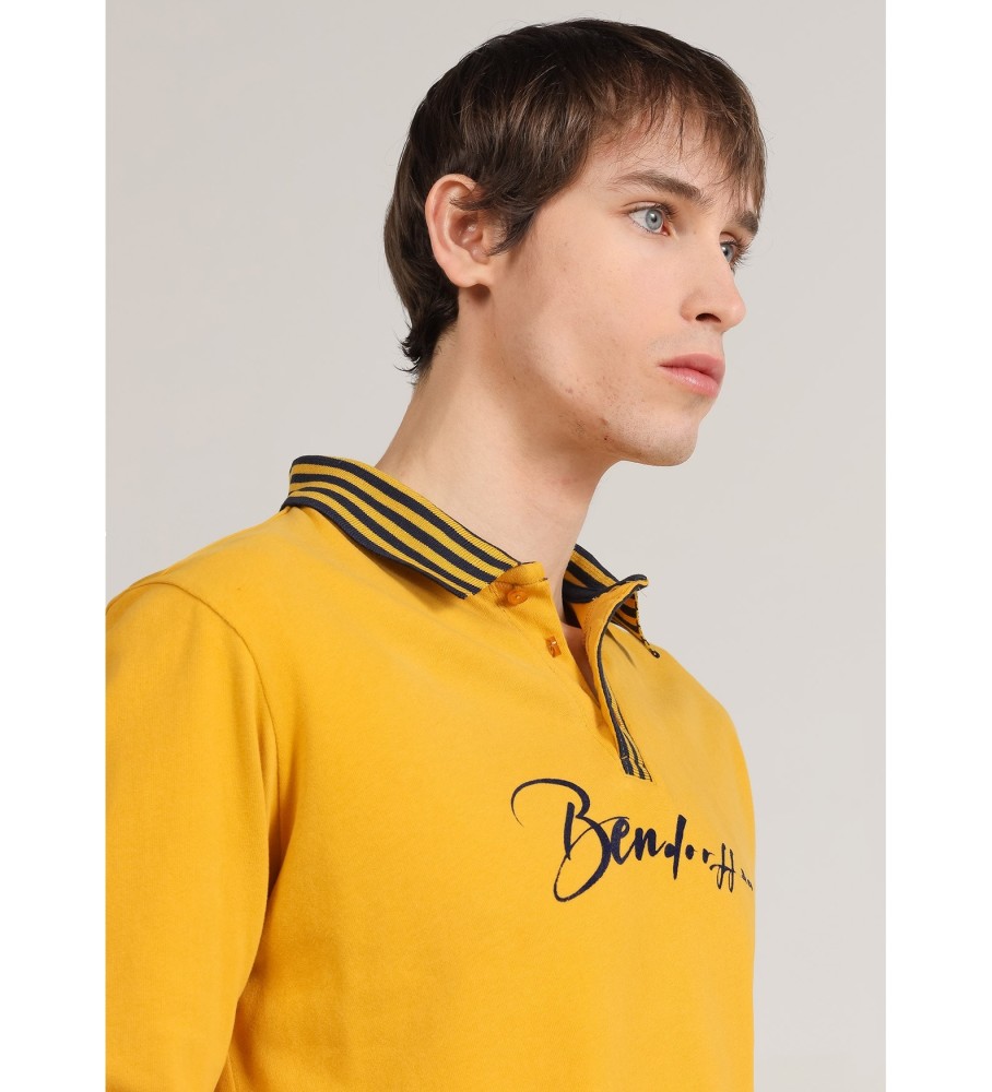 Bendorff Polo  manches courtes avec col jacquard jaune