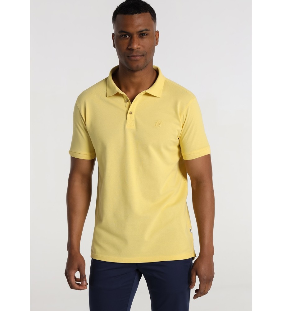 Bendorff Camisa pólo piqué com logotipo amarelo tone-on-tom