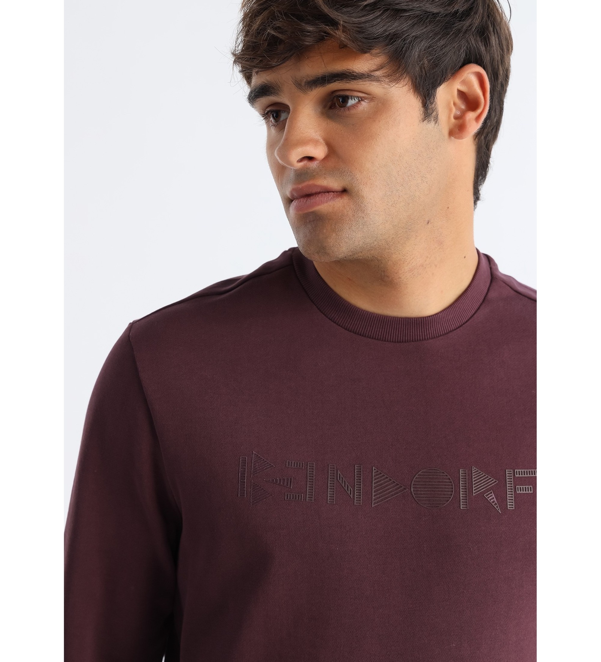 Bendorff Sweatshirt com grfico linear castanho