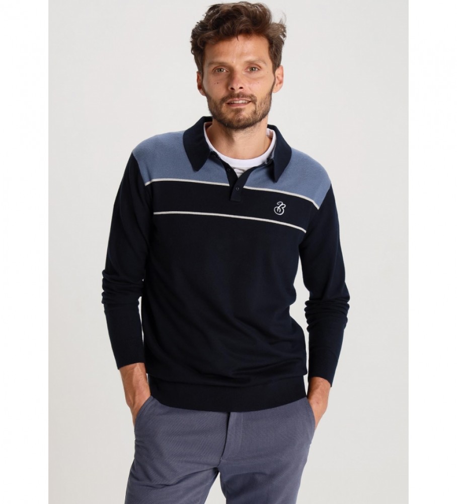 Bendorff Polo en tricot bleu